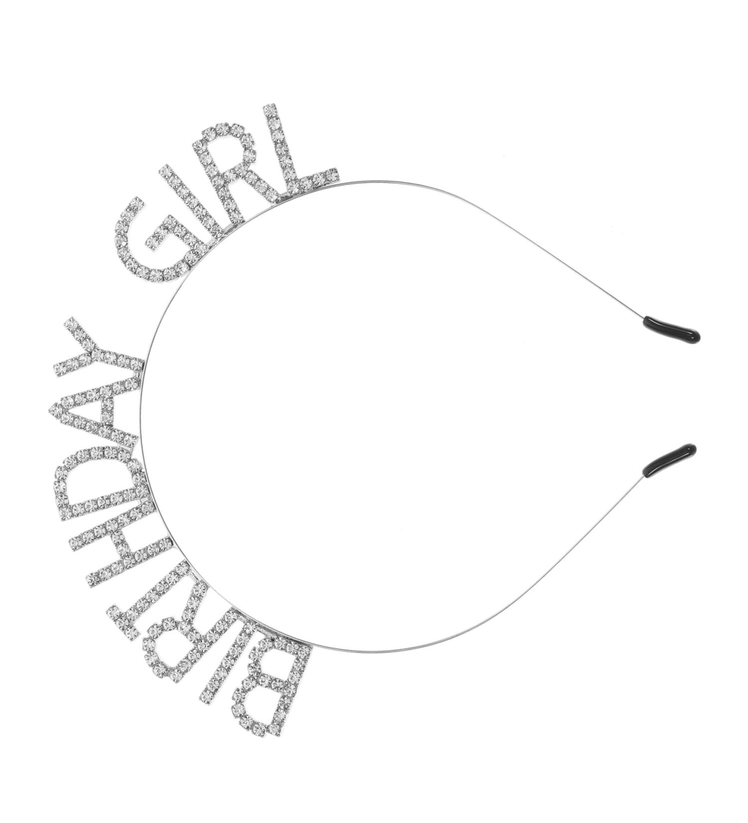 Mikinona Headband Jewelry Birthday Hair Accessories Birthday Headbands for Adults Birthday Rhinestone Headband Rhinestone Headband for Birthday Women's Zinc Alloy Props Three-dimensional - Buy Online on GoSupps.com