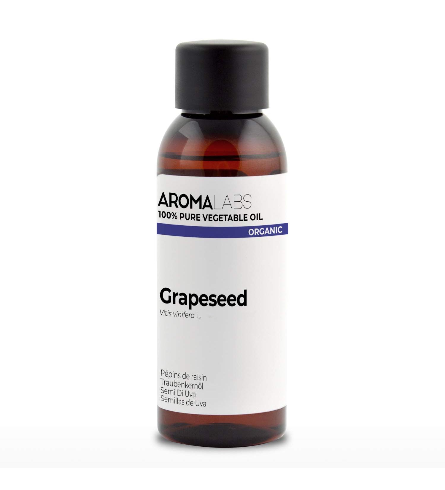 Organic Vegetable Grape Seed Oil - 50ml | 100% Pure & Cold-Pressed | Aroma Labs Certified - Natural French Brand - Buy Online on GoSupps.com