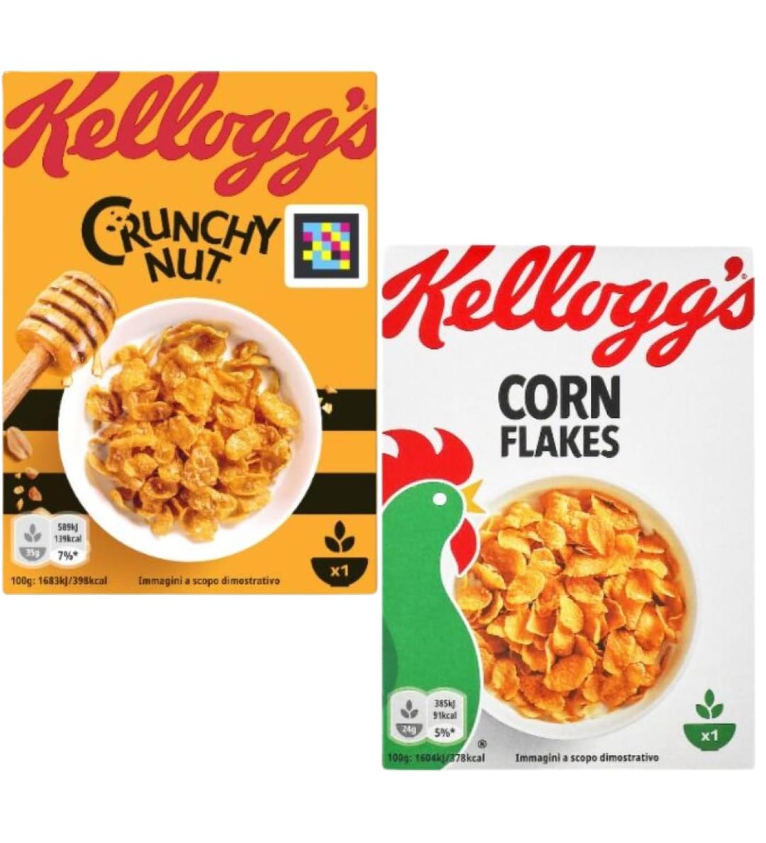 Breakfast Cereal Bundle With Crunchy Nut Breakfast Cereal 500g and Corn Flakes 500g (2 Pack) - Buy Online on GoSupps.com