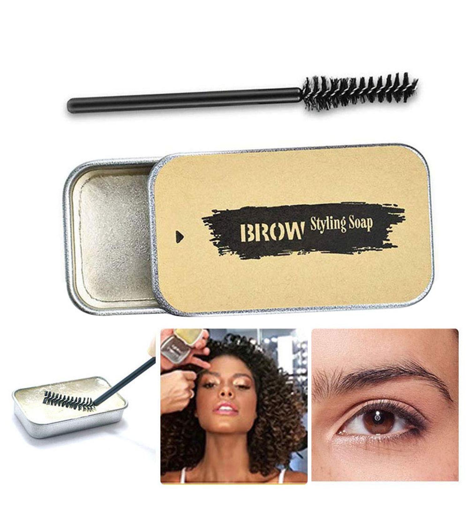 Long Lasting Waterproof Eyebrow Styling Soap Kit - Smudge Proof Clear Brow Gel Pomade for Natural Brows (01) - Buy Online on GoSupps.com
