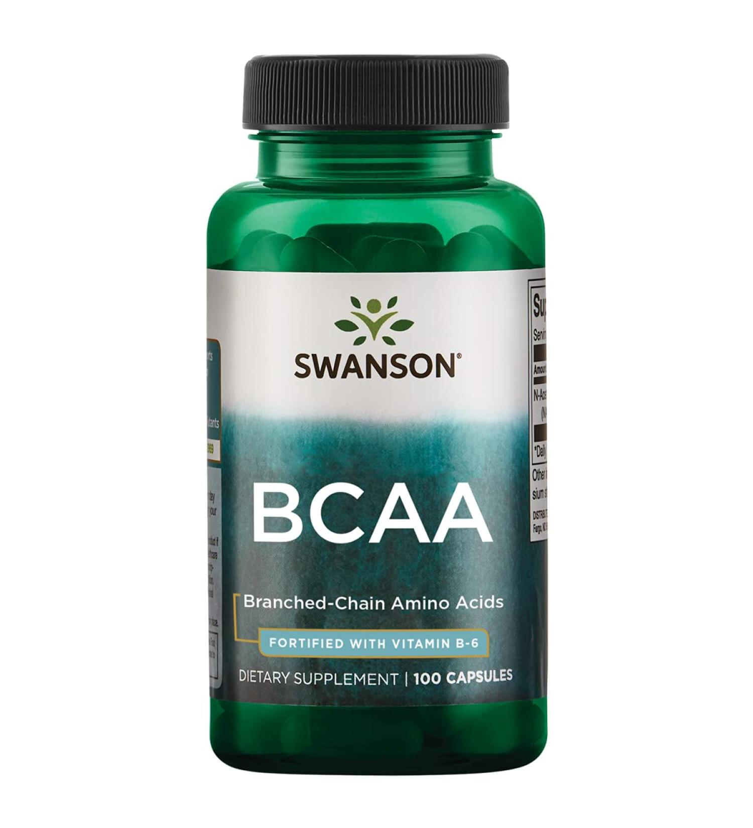 Swanson Branched-Chain Amino Acids 100 Capsules - Premium Muscle Recovery & Energy Support | Buy Globally Online - Buy Online on GoSupps.com