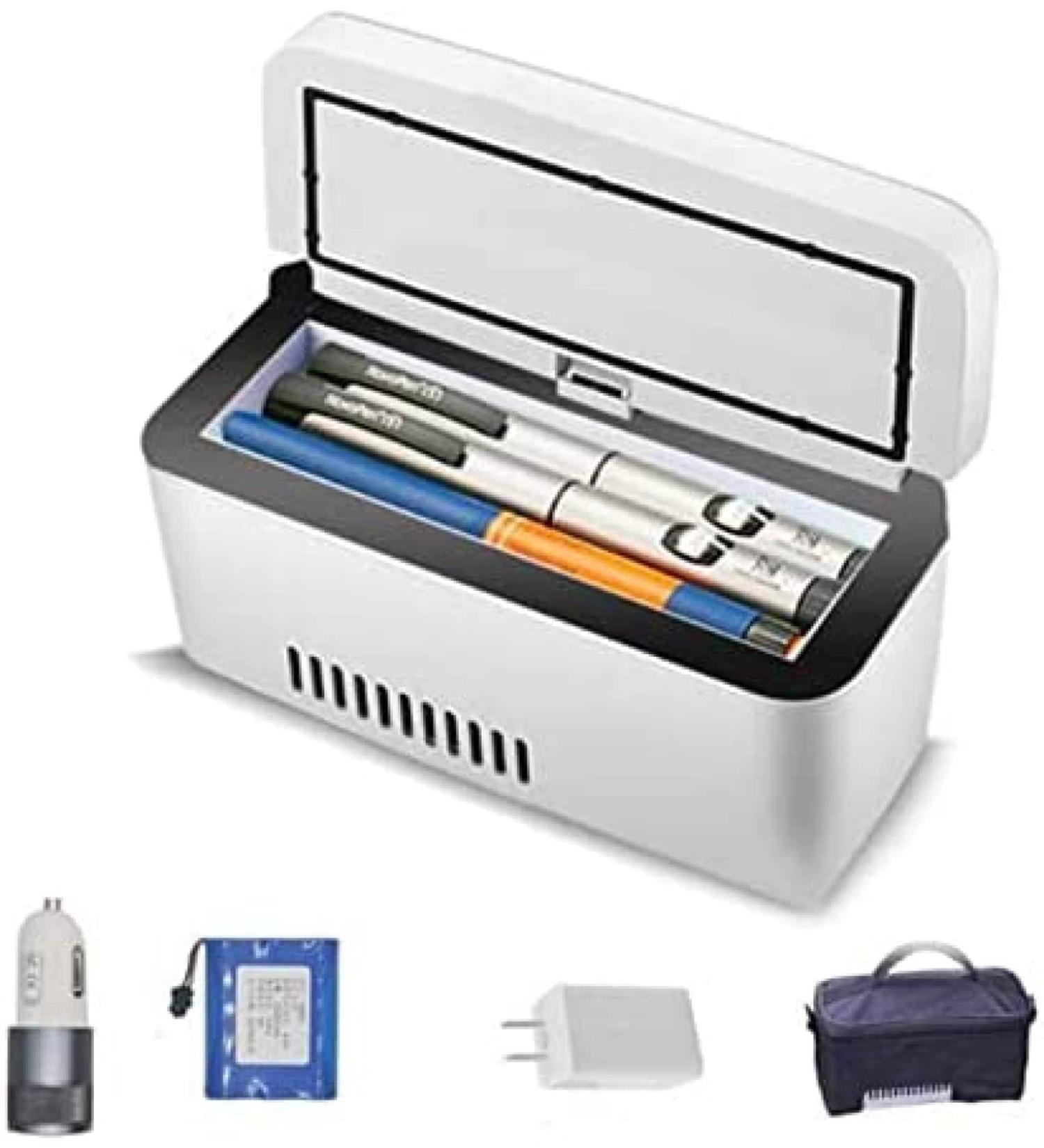 Medication Fridge Insulin Cooler Medicine Fridge And Insulin Cooler For Car Travel Home - Portable Auto Cooling Case B- B 1battery B 1battery - Buy Online on GoSupps.com