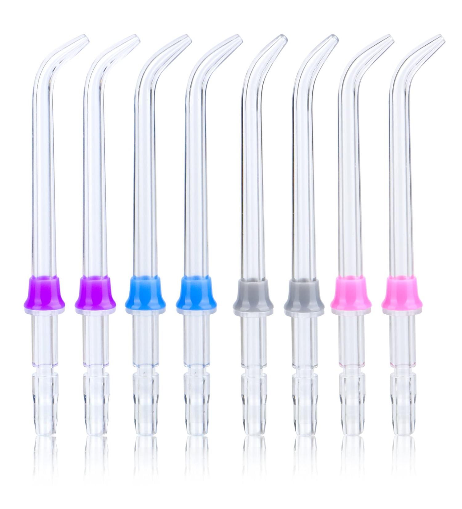 8 Pieces Flosser Replacement Tips for Waterpik Water Flosser High-Pressure Water Flosser Tip Replacement Compatible with Waterpik Oral Irrigator & Dental Flosser Orthodontic Tips 4 Colors - Buy Online on GoSupps.com