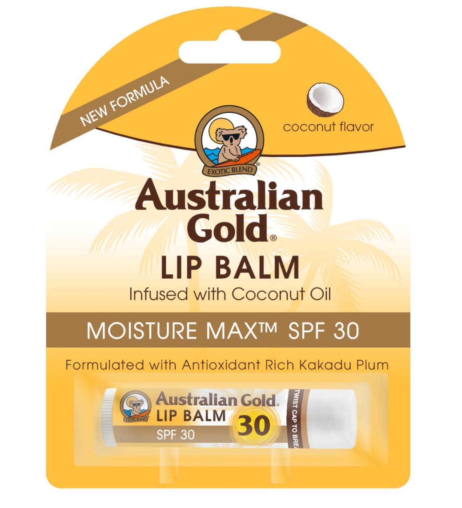 Australian Gold SPF 30 Coconut Lip Balm 4g | Moisturizing Sun Protection - Buy Online on GoSupps.com