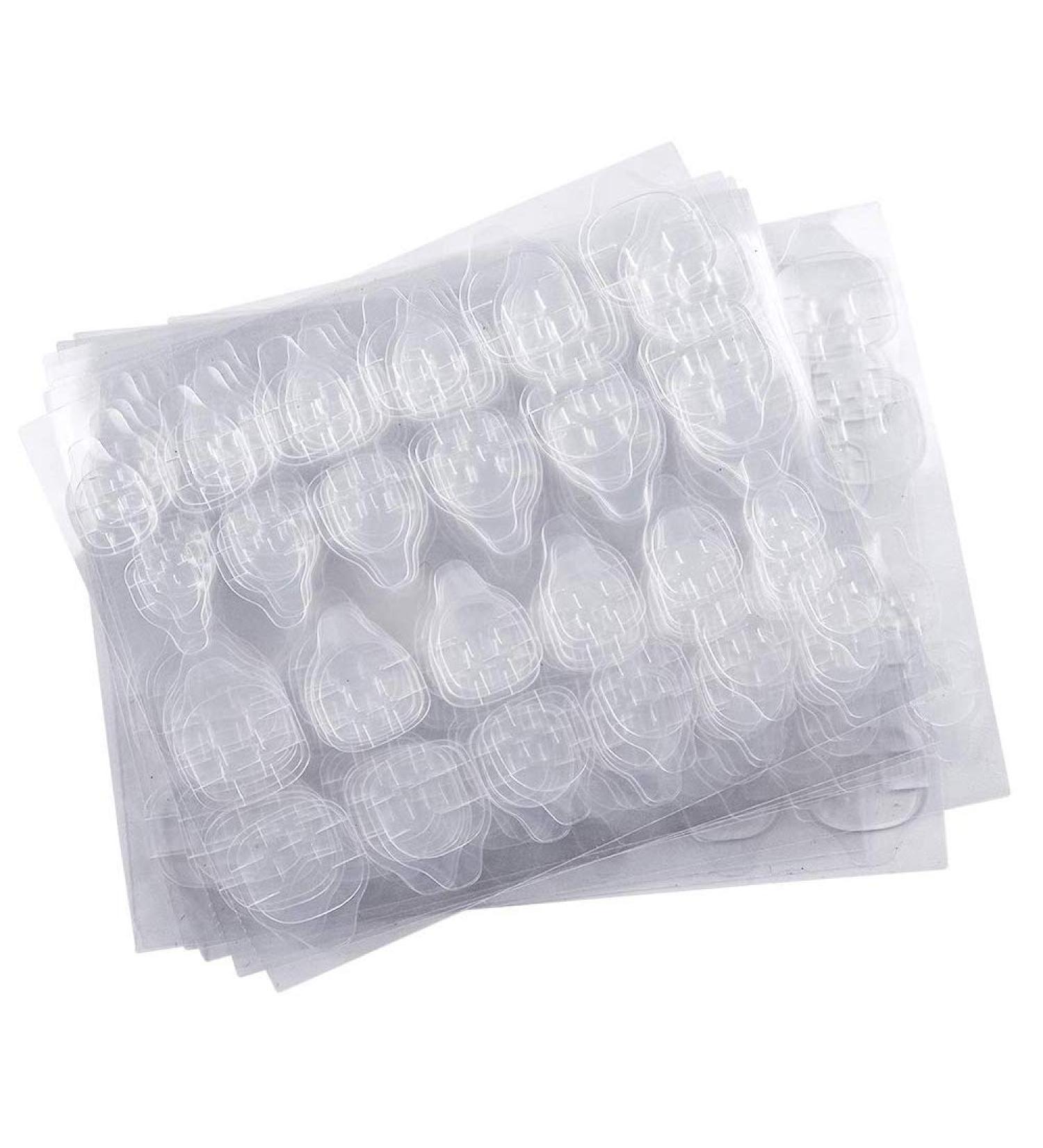 Kalolary Double-Side Nail Adhesive Tabs - 10 Sheets (240pcs) + 24 Count (Pack of 10) - Transparent Flexible Adhesive for False Nails - Buy Online on GoSupps.com