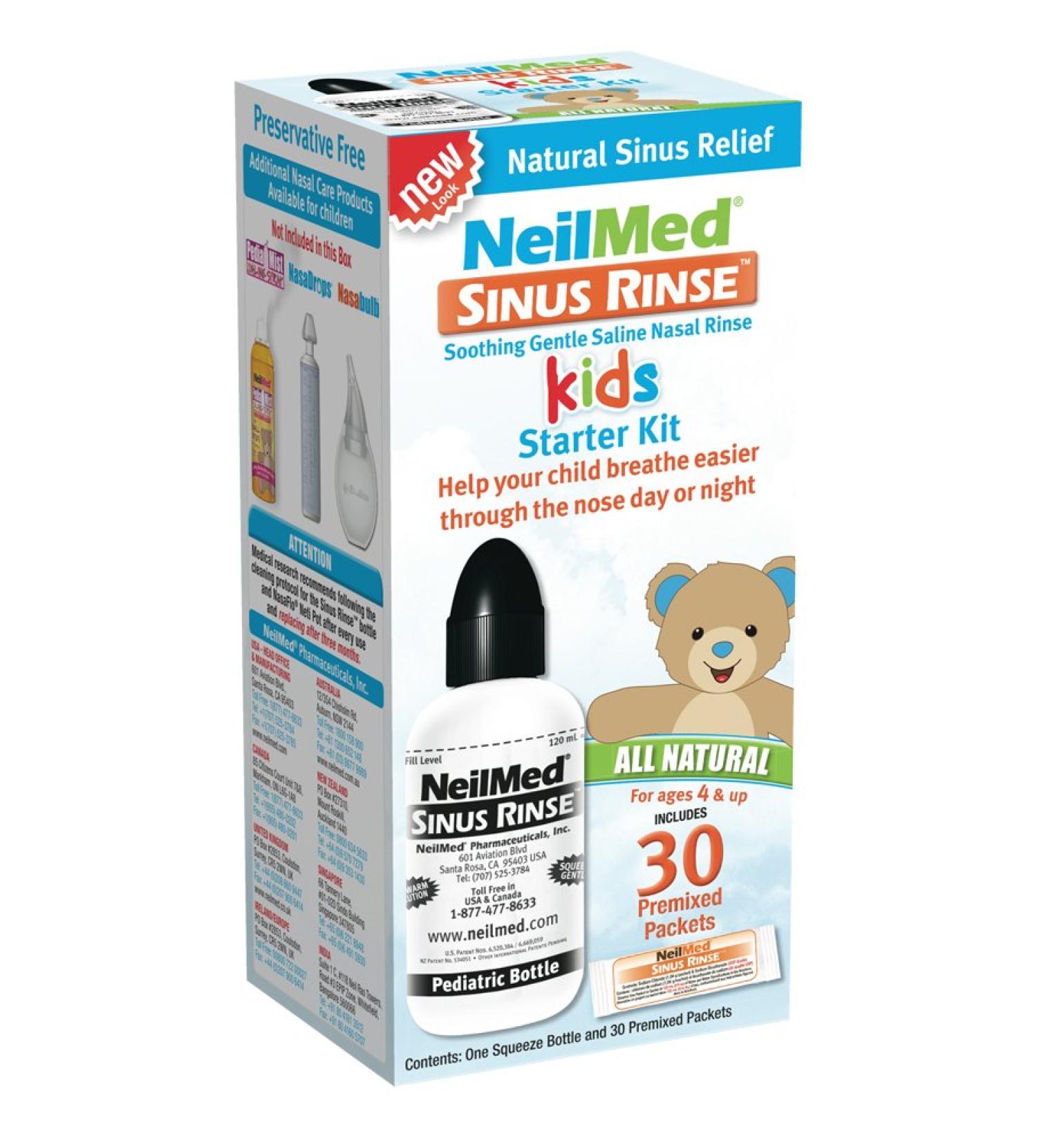 NeilMed Sinus Rinse Pediatric Starter Kit - 30 Count | Easy-to-Use Nasal Irrigation for Kids - Buy Online on GoSupps.com