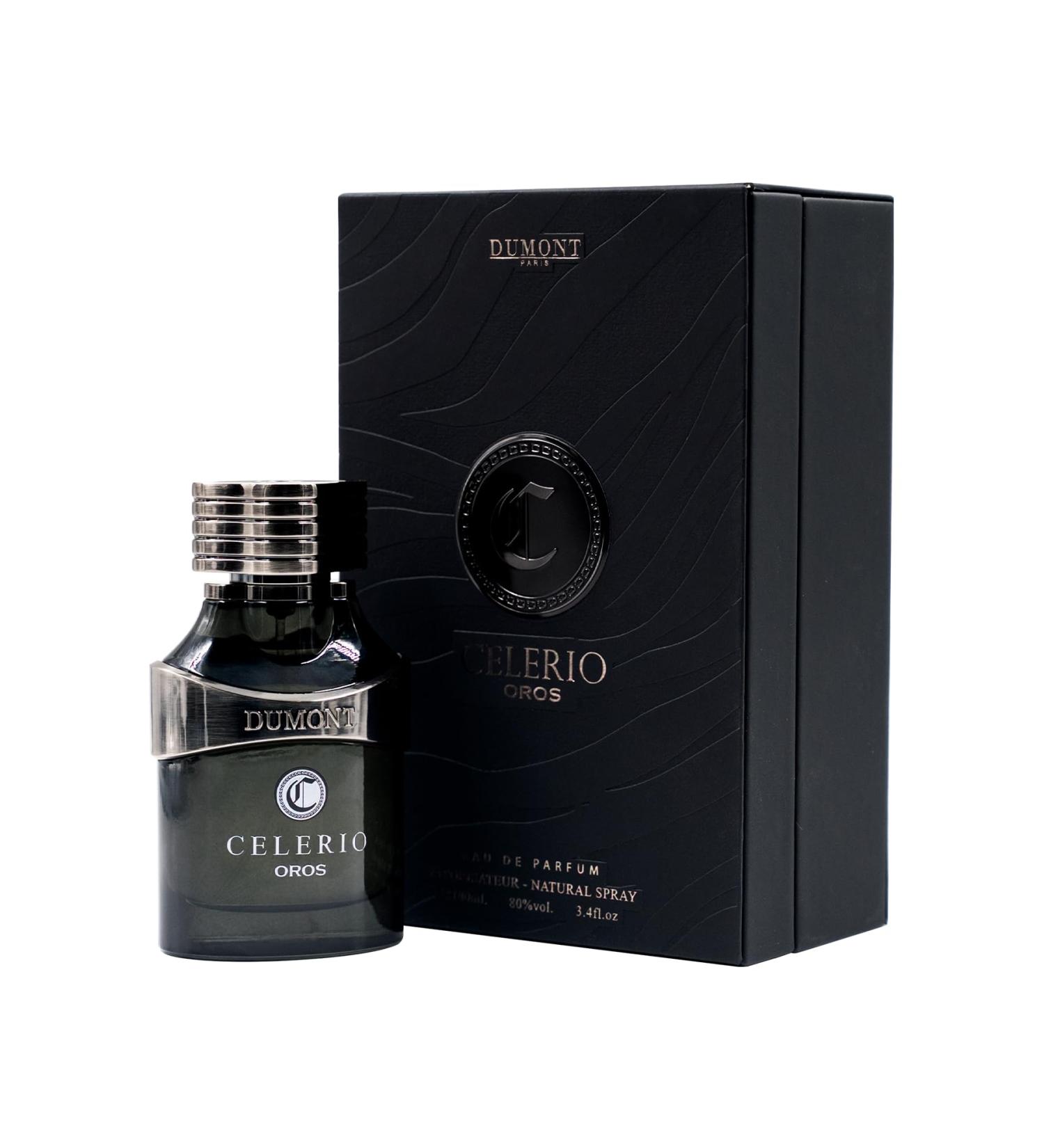 DUMONT Celerio Oros Eau De Perfume Men - Fragrance Of Lemon & Fresh Fruits - Celerio Perfum Unisex Suitable for Men & Women - Long Lasting Cologne Mist & Body Spray 3.4oz (Black 80% vol)