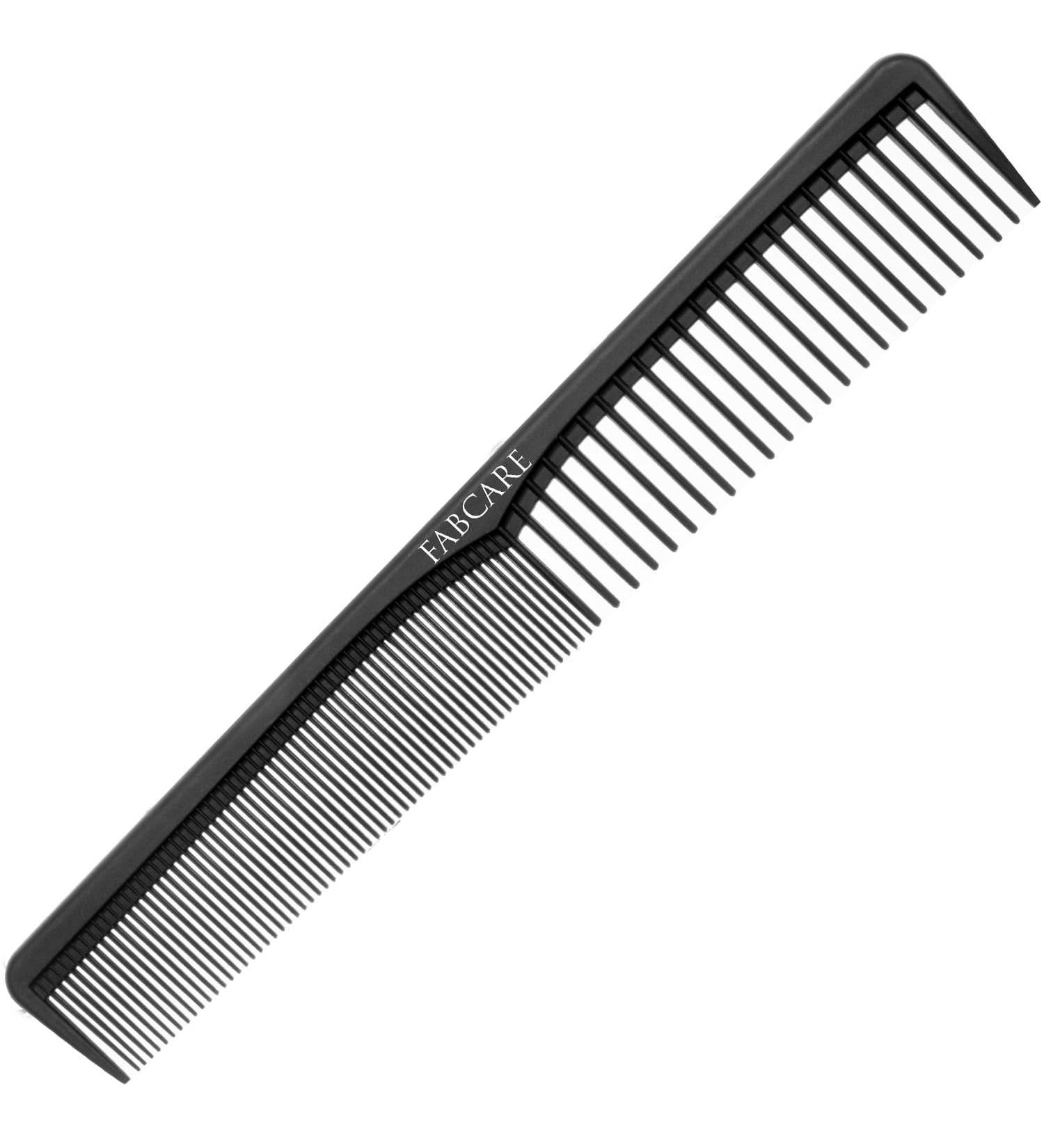 Fabcare Carbon Comb - Antistatic Break-Resistant Hairdresser Comb for Cutting & Styling - High-Strength Black Carbon Plastic Hair & Beard Comb - Buy Online on GoSupps.com