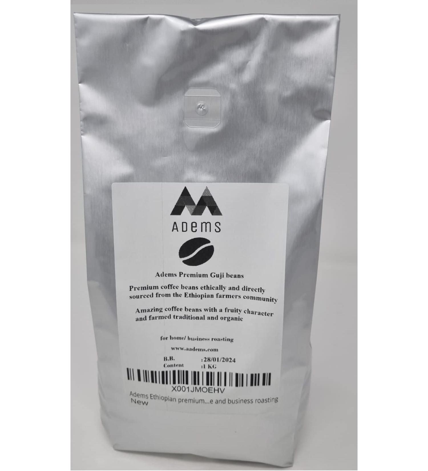 Adems Guji Ethiopian Green Coffee Beans - Premium Unroasted Beans 1 kg - Buy Online on GoSupps.com