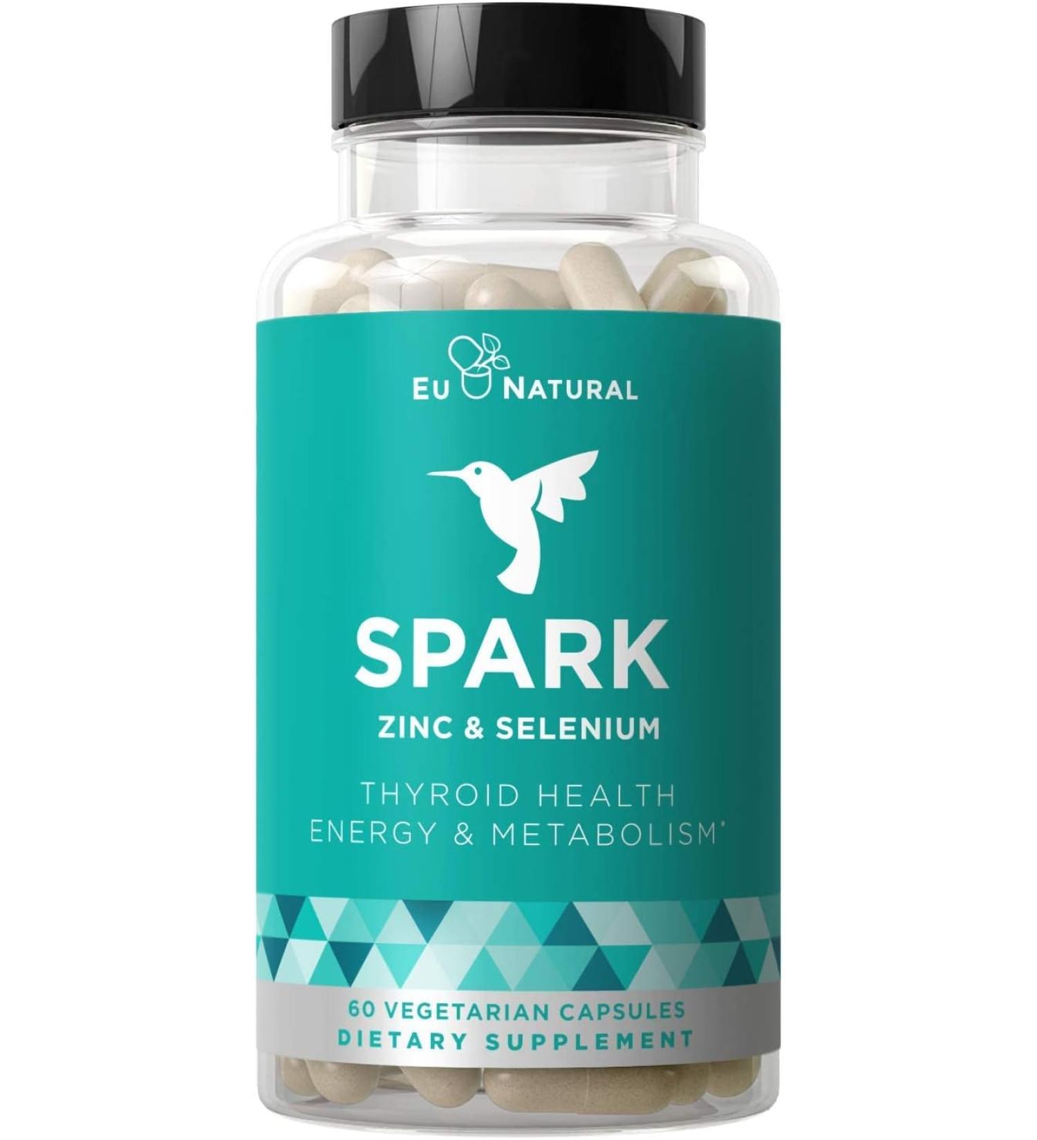 Eu Natural Spark Thyroid Support & Energy - Zinc & Selenium 60 Capsules - Buy Online on GoSupps.com