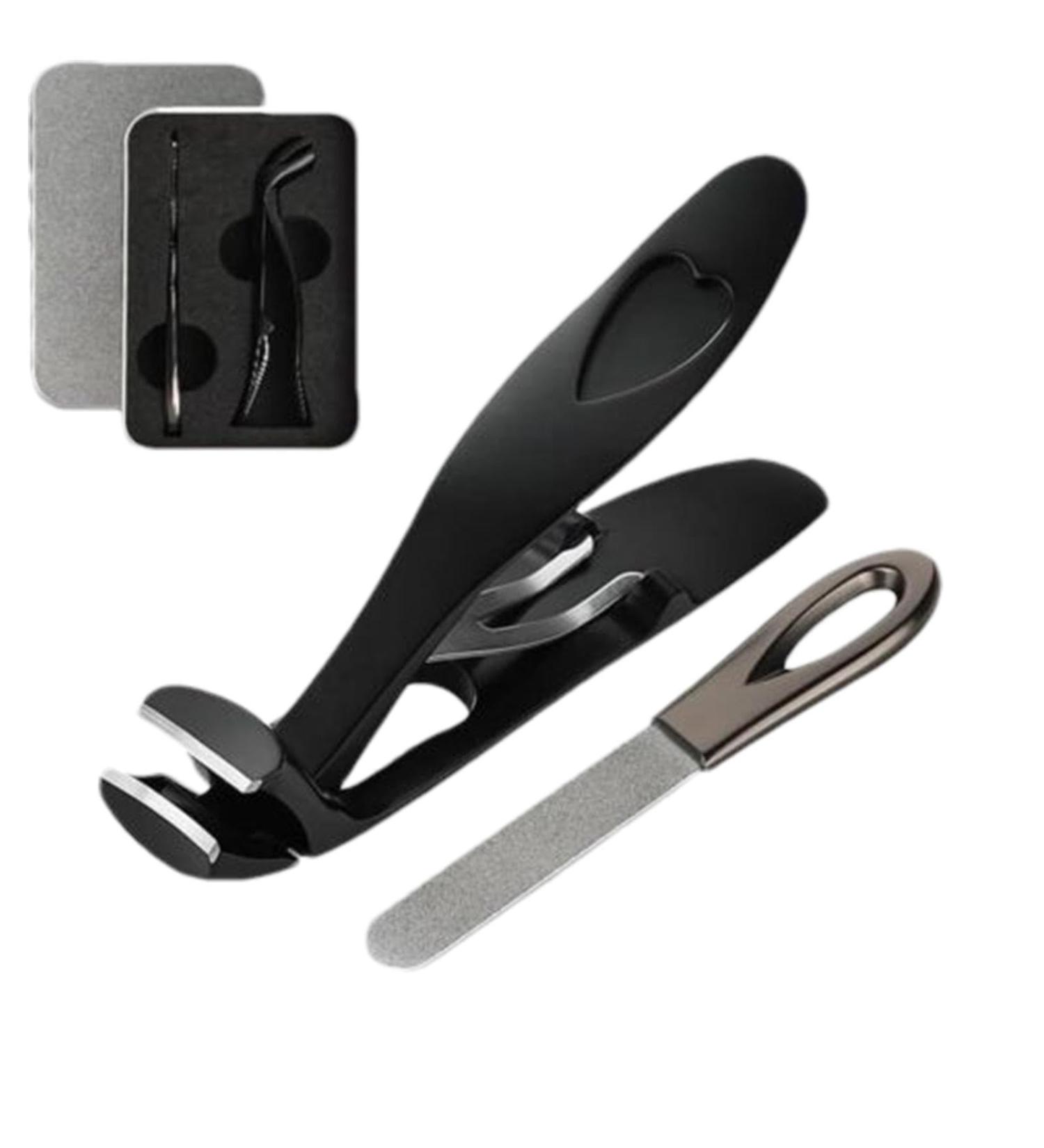 Thick Toe Nail Clippers - Nail clippers for seniors thick nail clipper for men nail clippers for thick toenails toe nail clippers stainless angle head nail clipper | foot nail clippers stainless Black Suit - Buy Online on GoSupps.com