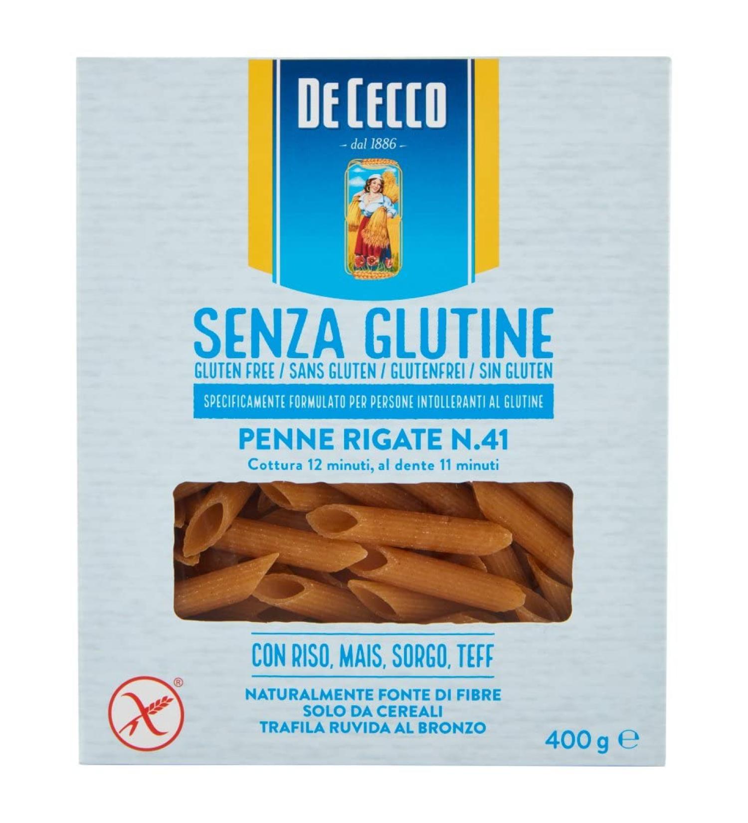 5x De Cecco Penne Rigate n 41 400g gluten free glutenvrije pasta noedels - Buy Online on GoSupps.com