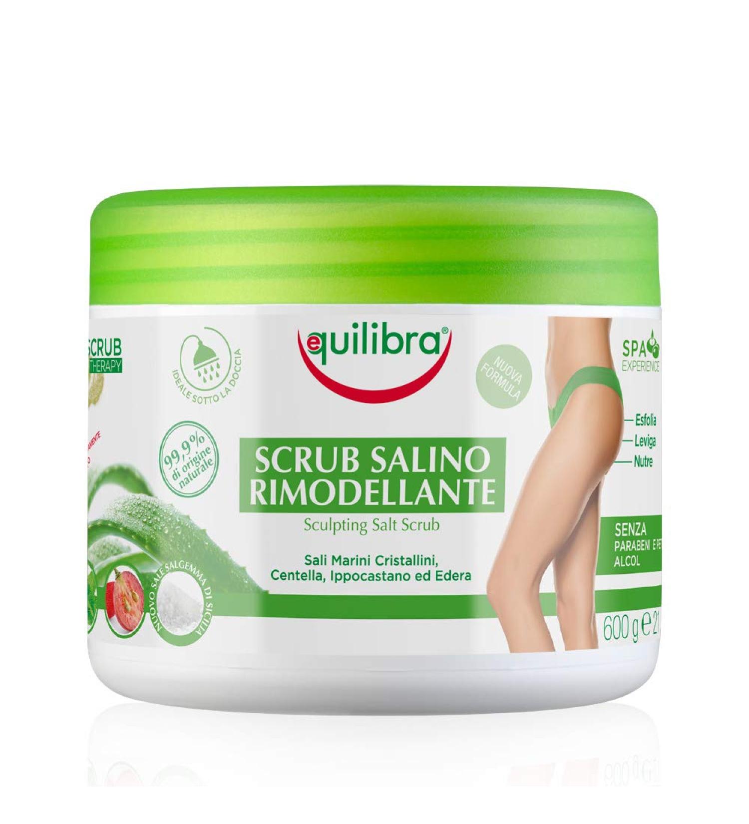 Equilibra Organic Body Scrub with Dead Sea Salt & Aloe - 600ml | Natural Exfoliator for Glowing Skin | International Shipping Available - Buy Online on GoSupps.com