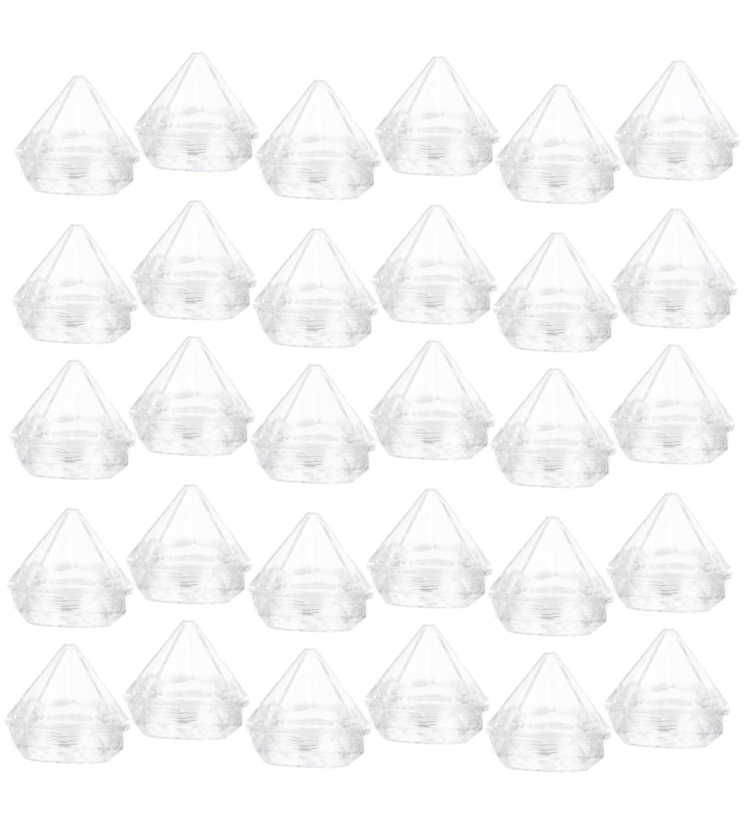 NOLITOY 60 Pcs Eye Shadow Bottle Eyeshadow Mini Empty Plastic Jars Nails Powder Boxes Blush Accessories 3x3cmx2pcs transparent colorx2pcs - Buy Online on GoSupps.com