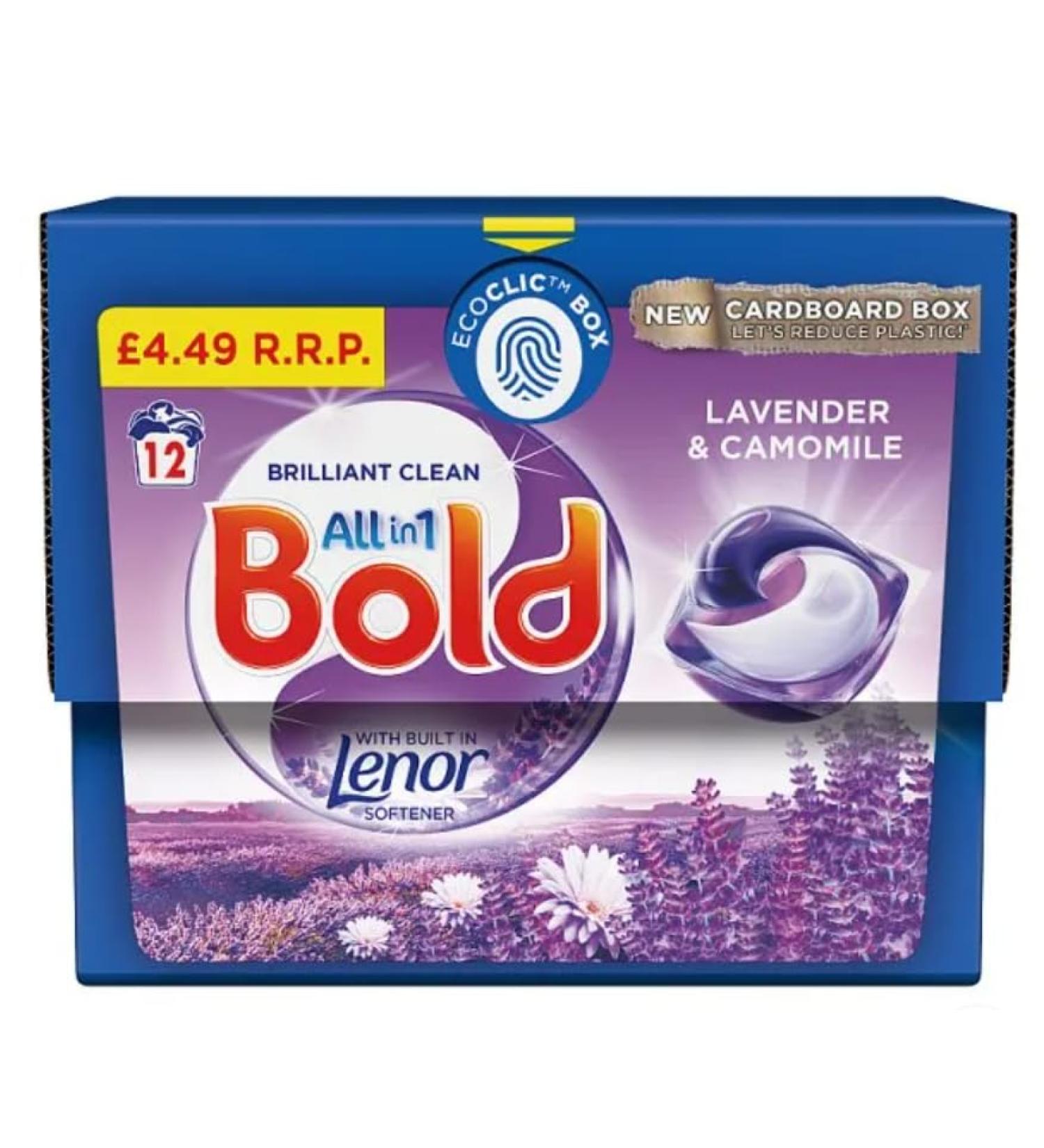Bold ALL in ONE Lavender & Camomile Dream Team Capsules 4 x (12x22.8g) PMP
