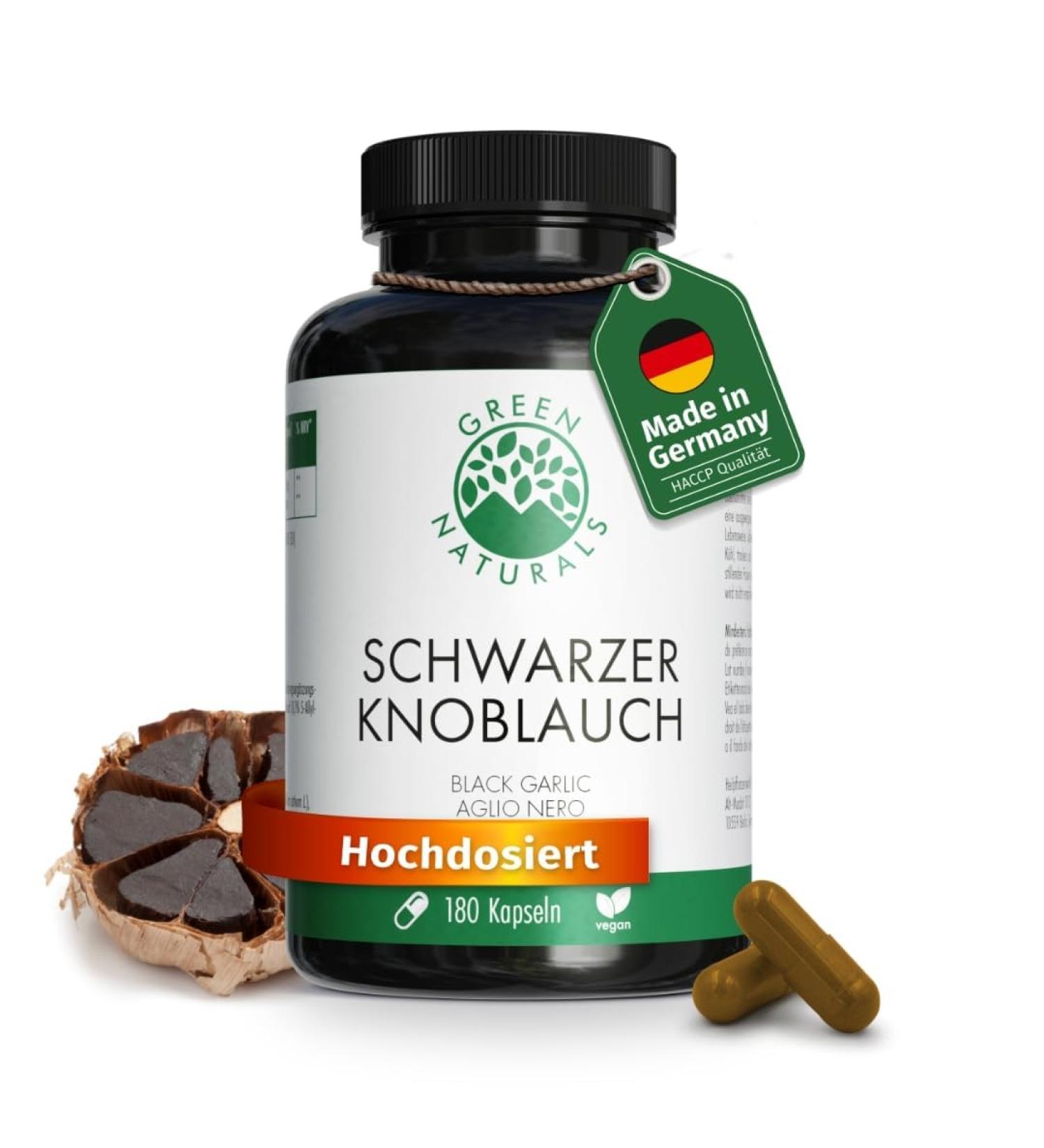 Buy Black Garlic 750 mg | 15:1 Extract | Vegan Additive-Free | Green Naturals | 6-Month Supply - Buy Online on GoSupps.com