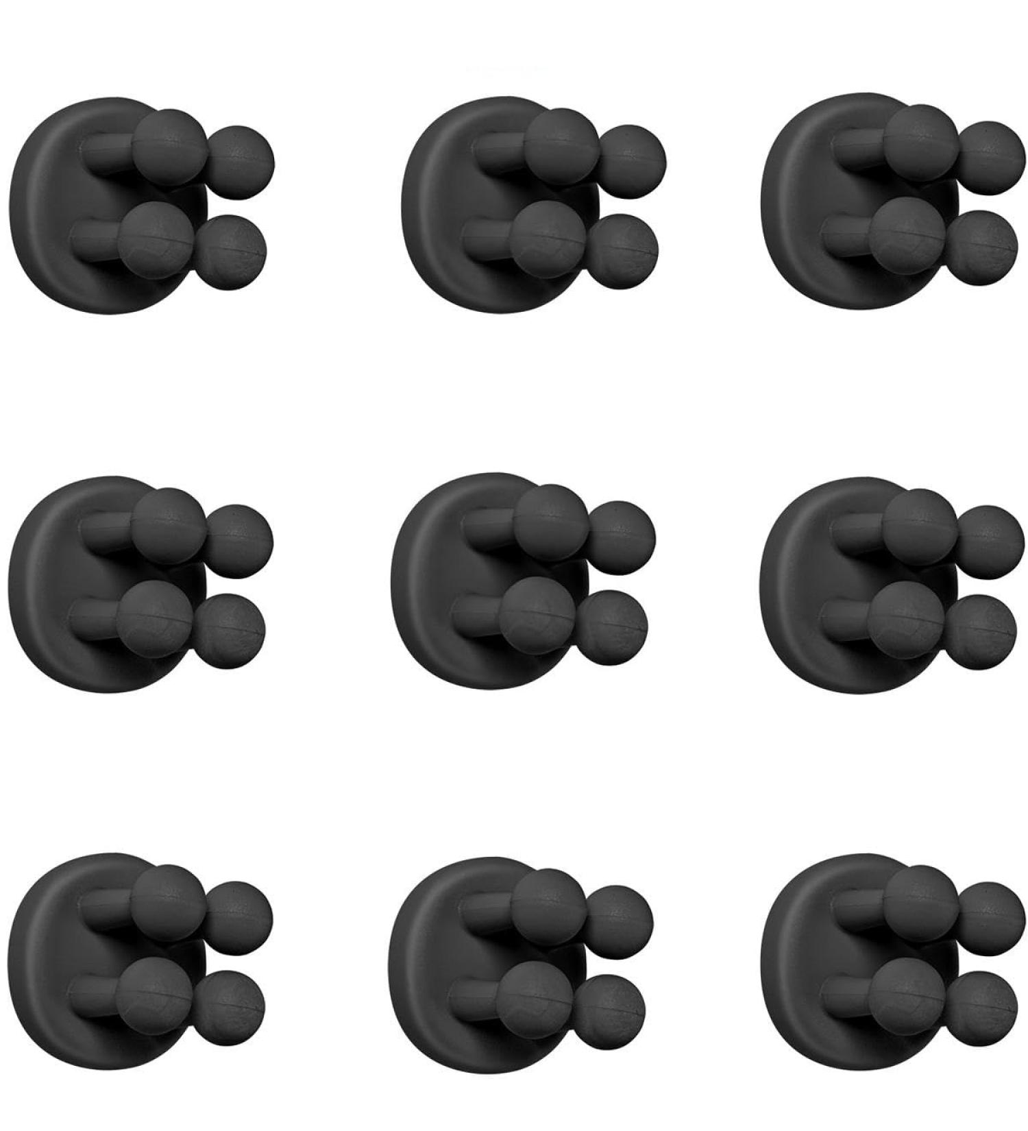 Tecbull Funny Hooks Toothbrush & Razor Holder - No Drilling Self-Adhesive Clamp (18-Piece Set: 9 Hooks + 9 Replacement Pads) - Buy Online on GoSupps.com
