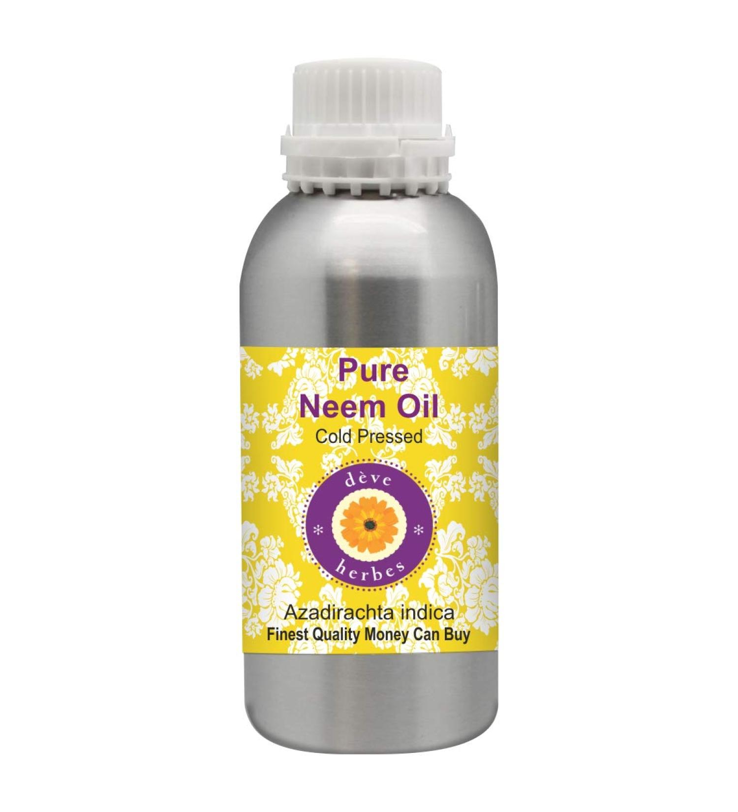 Buy Deve Herbes Pure Neem Oil 300ml - Cold Pressed Azadirachta Indica for Natural Skincare - Buy Online on GoSupps.com