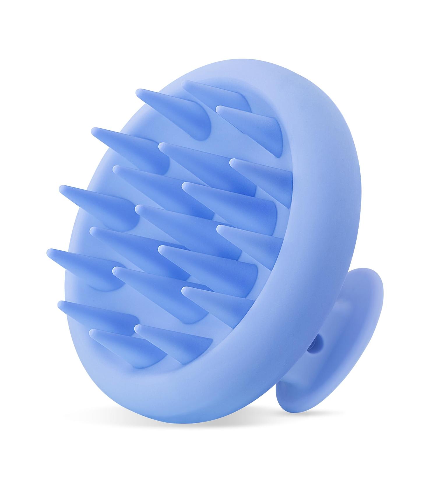 Heeta Scalp Massage Brush Silicone Hair Brush for Soft Bristle Massage | Shampoo Brush for Wet & Dry Hair - Blue - Buy Online on GoSupps.com