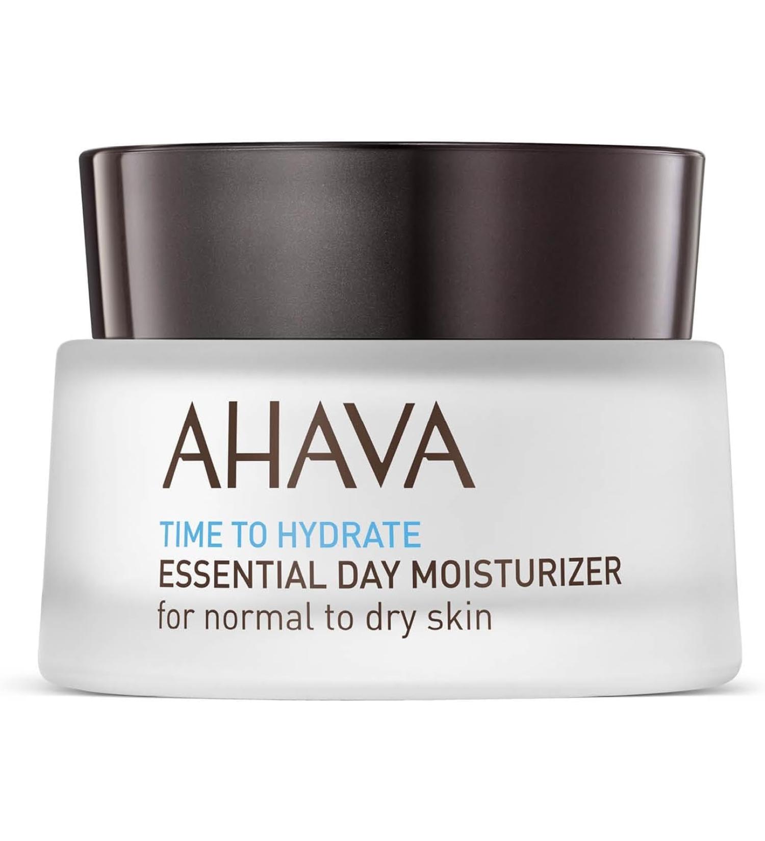 AHAVA Essential Day Moisturizer Normal to Dry Skin - Essential Daily Hydrating Facial & Neck Cream Anti-Aging & Smoothing Effect Enriched with Osmoter Aloe Vera Allantoin & Vitamin E 1.7 fl.oz - Buy Online on GoSupps.com