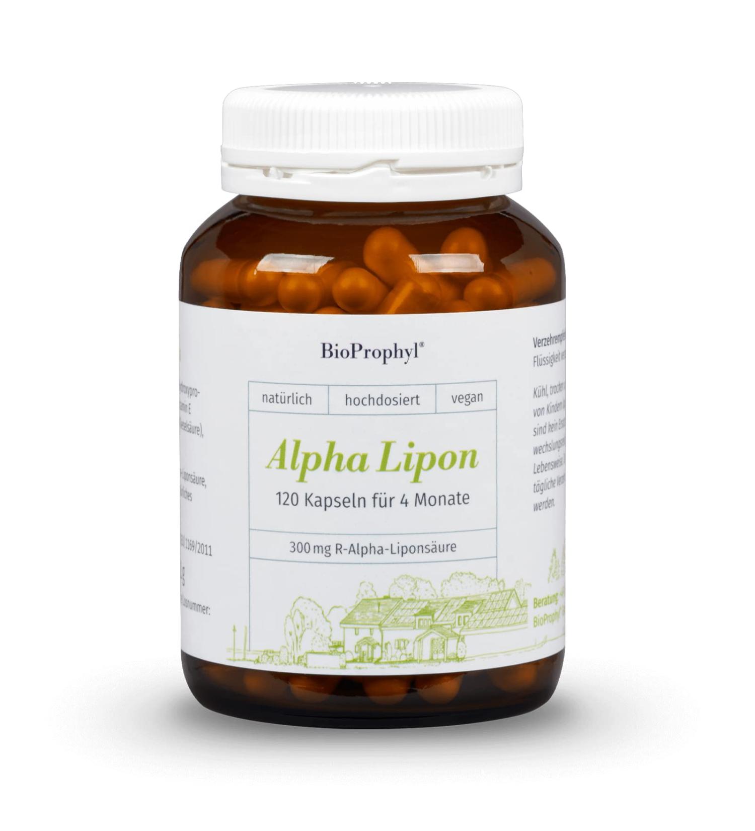 Buy Bioprophyl Alpha Lipon - 300mg Pure Natural Alpha Lipoic Acid with Vitamin E & Niacin - 120 Vegetarian Capsules for Optimal Health - Buy Online on GoSupps.com