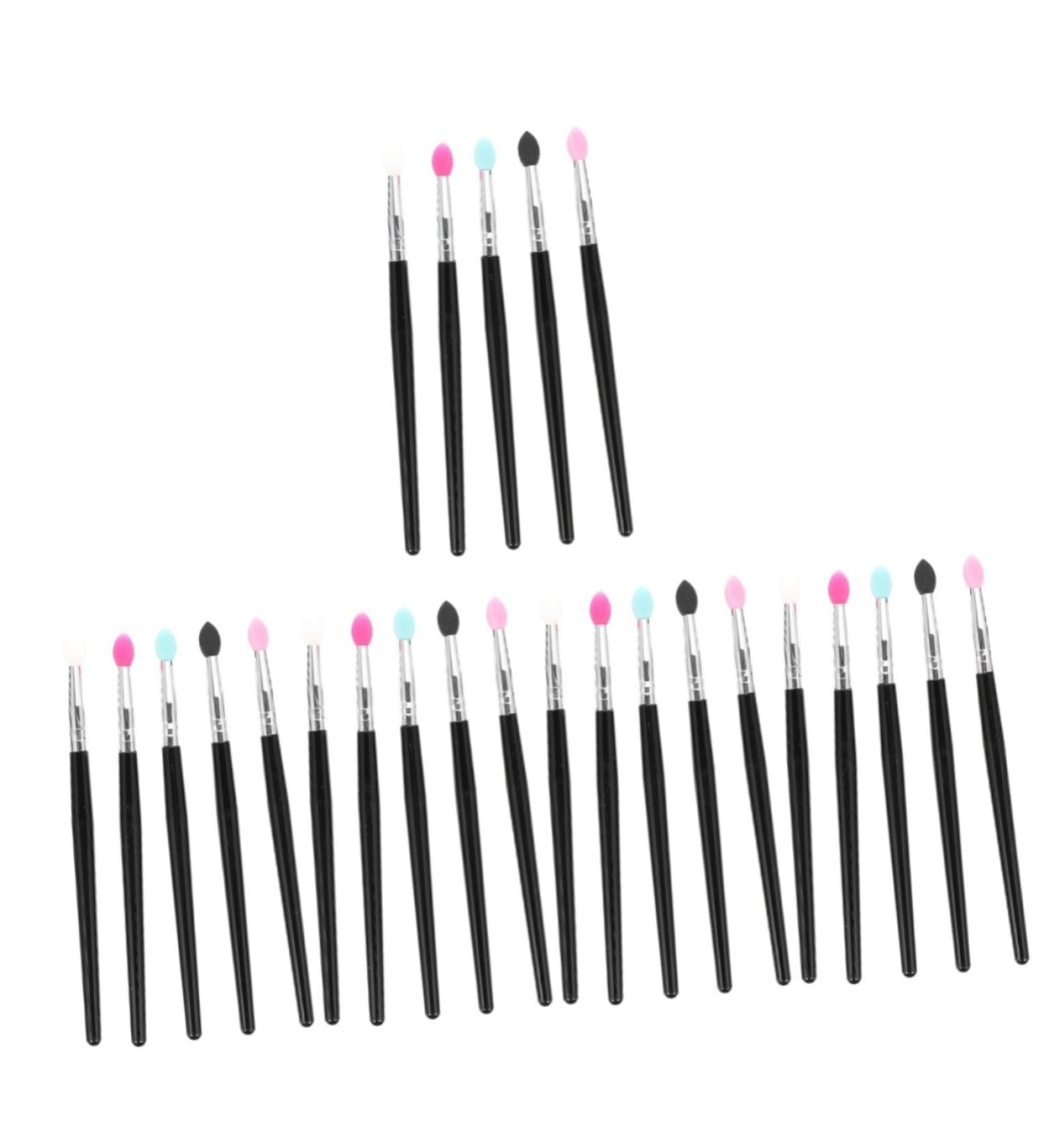25 Pieces Silicone Eyeshadow Makeup Lipstick Lip Applicator Eyeshadow Applicator Sponge Makeup for Women Lipstick Applicator Forming Lip Brush - Buy Online on GoSupps.com