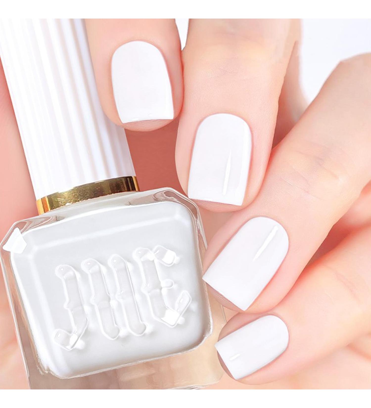 White Nail Polish - Pure White Nail Polish - Milky White Nail Varnish - Quick Dry Nail Polish - Long Lasting Nail Varnish Pastel Nail Polish for DIY Nail Art No Need Baking - Buy Online on GoSupps.com