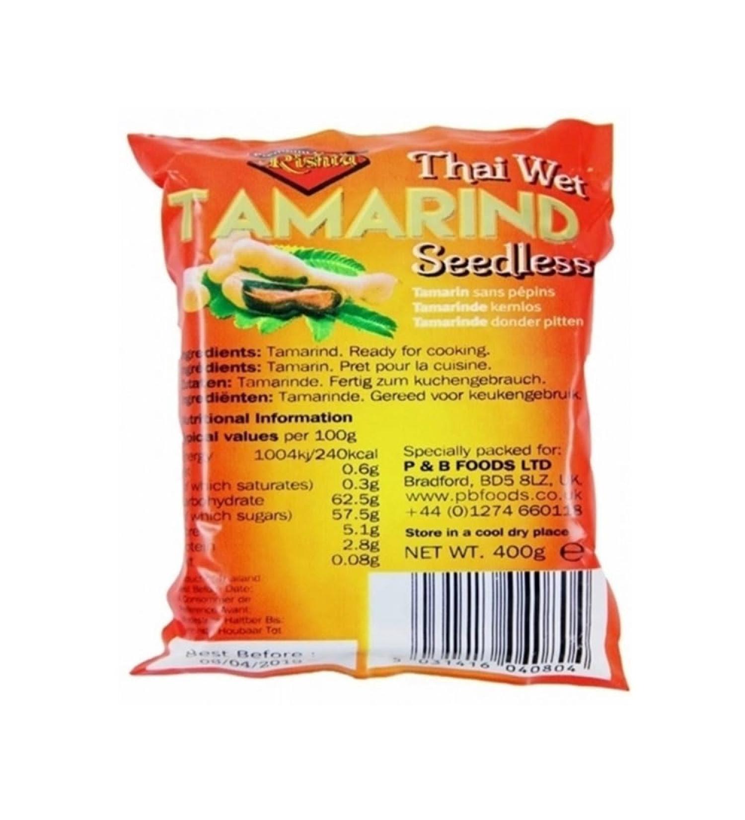 P te de tamarin sans p pins 454 g - Bloc de fruits de tamarin compact 100 % naturel
