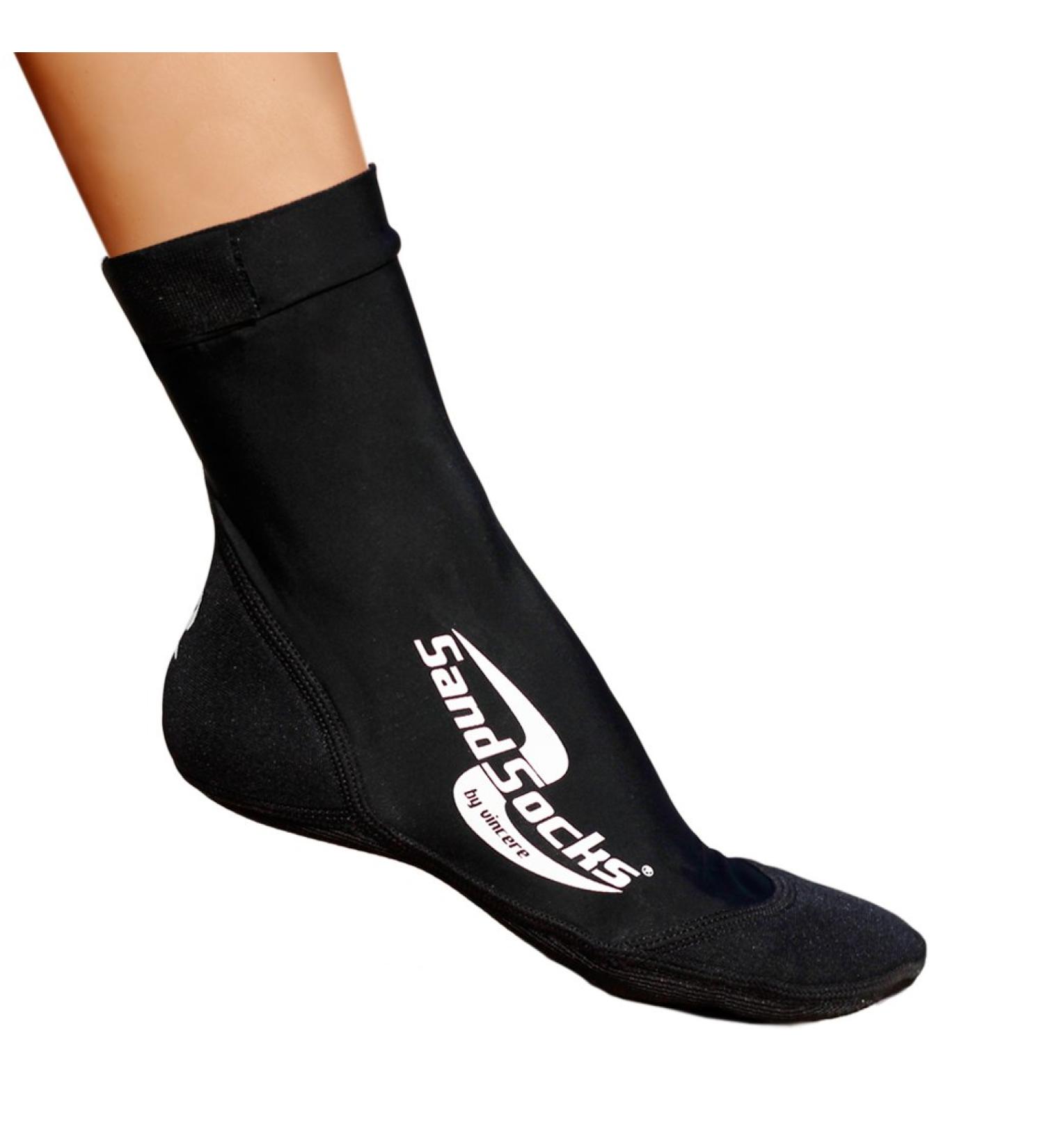 Black Small Sand Socks for Beach Soccer, Volleyball, and Snorkeling - Buy Online on GoSupps.com