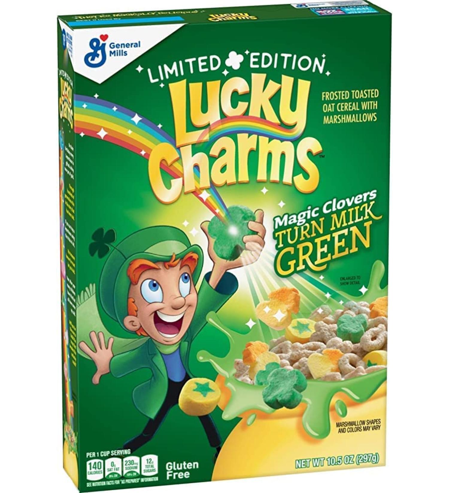 General Mills - Lucky Charms Magic Clovers - Turns Milk Green 300g - Buy Online on GoSupps.com