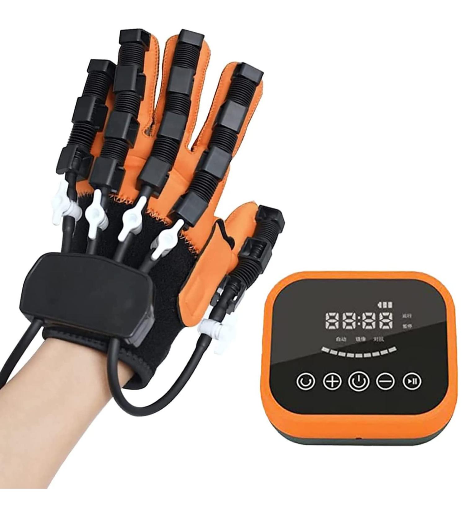 ZZBB Rehabilitation Gloves Robot Finger Finger Straightening Brace Guard Protector Stroke Hemiplegia Training Equipment Split Finger Training Air Pressure right Medium