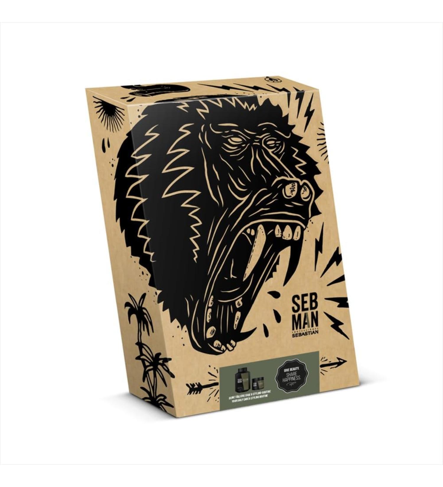 Wella Professional SebMan Gift Box The Multitasker 3in1 Shampoo 250 ml + The Sculptor 75 ml