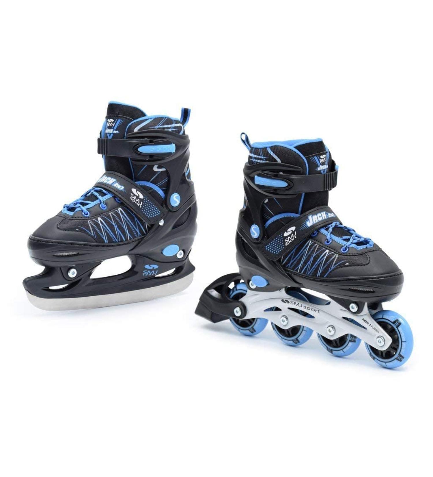 Buy SMJ Sport Children's 2-in-1 Inline & Ice Skates | Adjustable ABEC7 Size 34-37 | International Shipping - Buy Online on GoSupps.com