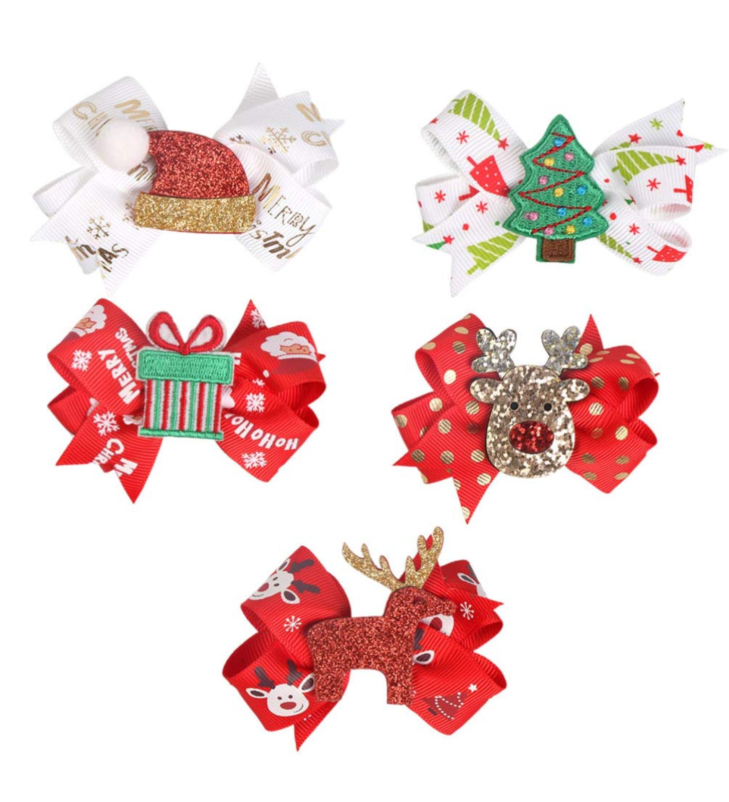 Minkissy 5pcs Christmas Hair Clips - Sequin Santa Hat & Moose Barrettes | Perfect Holiday Hair Accessories & Gifts - Buy Online on GoSupps.com