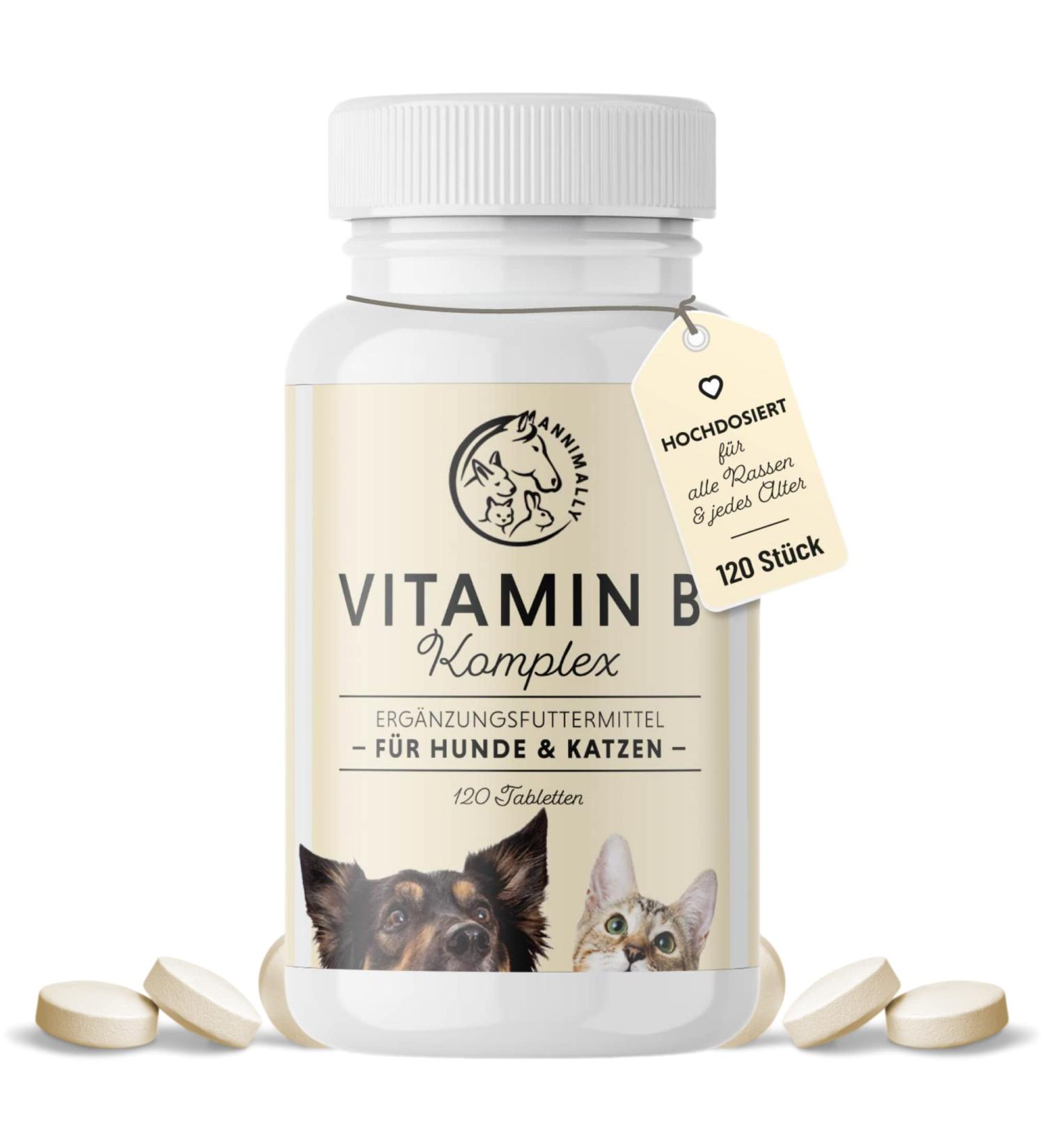 Premium Vitamin B Complex for Dogs & Cats - 120 High-Dose Tablets for 4 Months | Essential B Vitamins & Selenium Supplement - Buy Online on GoSupps.com