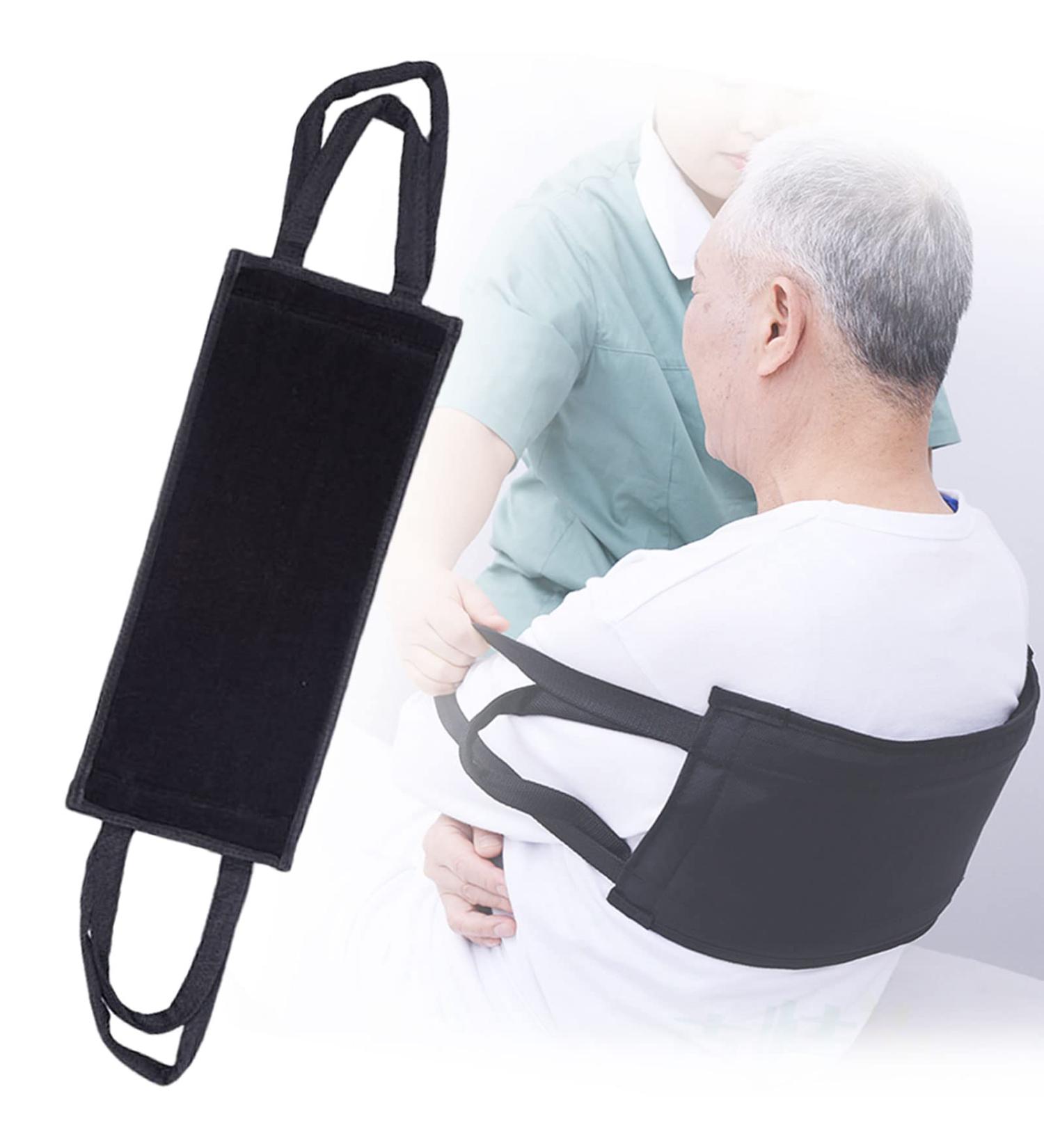 Thickened Patient Lift Sling Transfer Gait Belt with Handles for Disabled and Paralysis Elderly Ideal for Bed Wheelchair and Car Double Handle Design Brown/Black - Buy Online on GoSupps.com