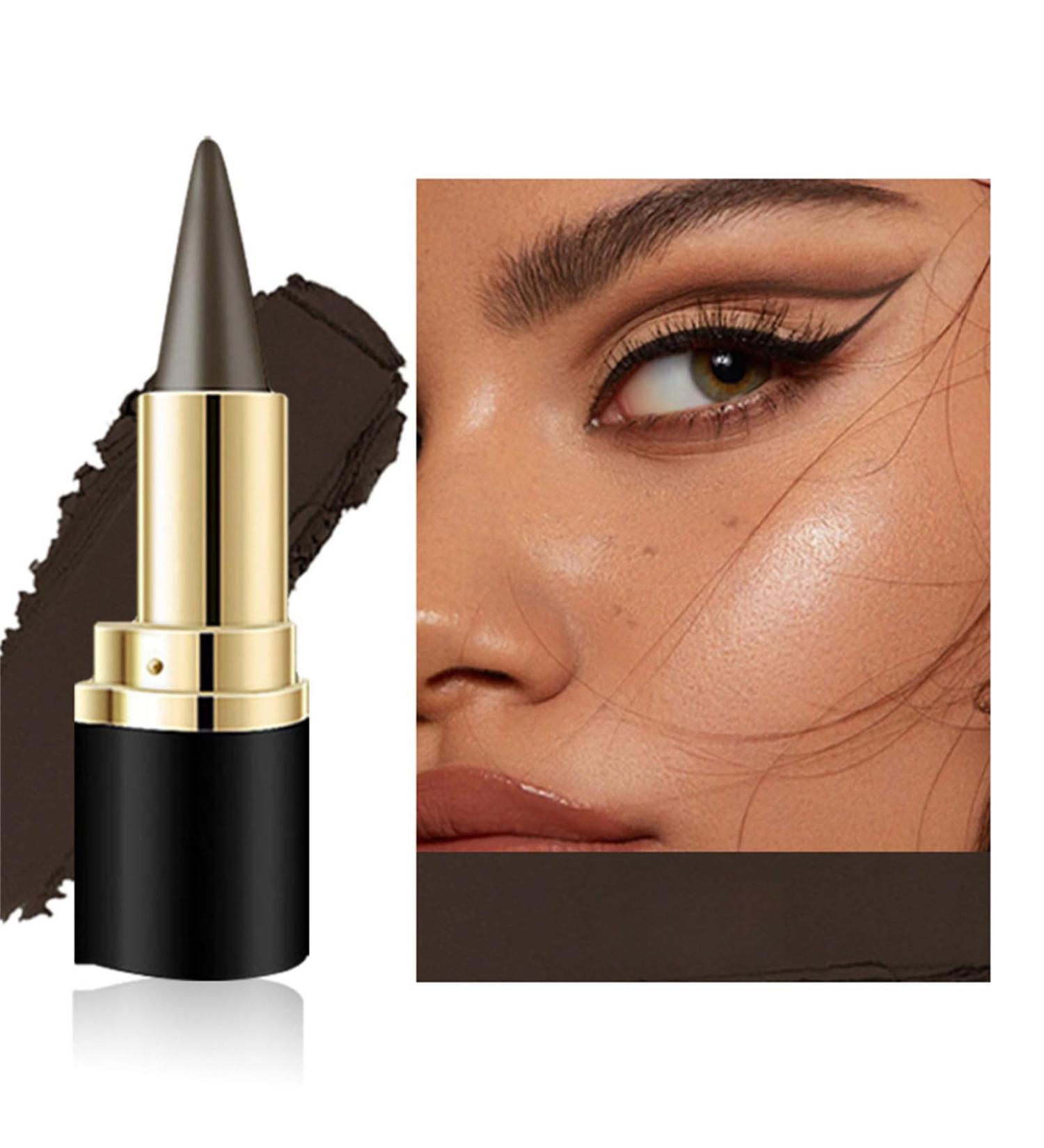 Eyeliner eyeliner single-head black solid rich eyeliner 4 colors long-lasting waterproof quick-drying matte eyeliner - create a long-lasting personalized eye makeup (#02 Brown) - Buy Online on GoSupps.com