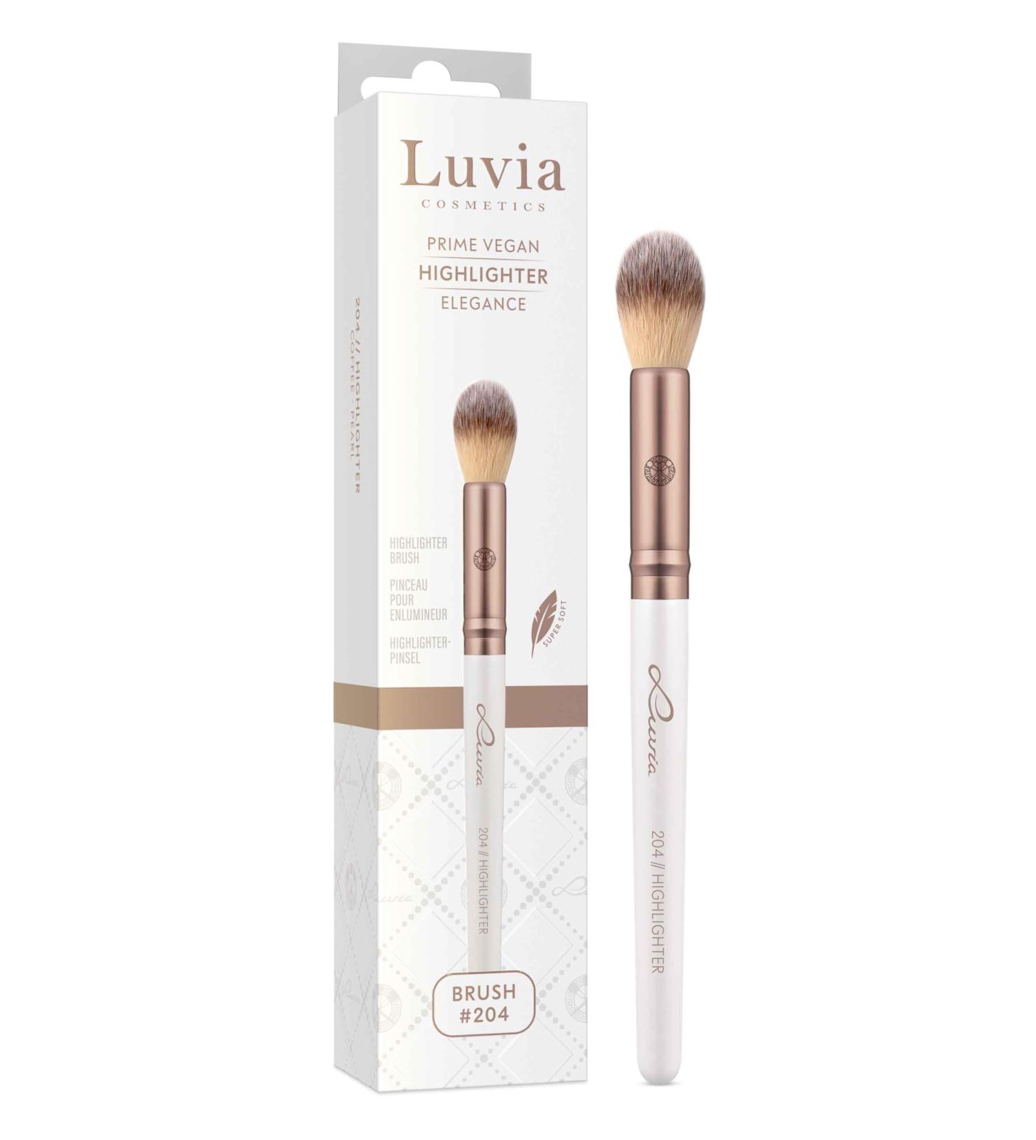 Luvia Professional Make-Up Brush Highlighter Make-Up Brush Round Brush Vegan Cosmetic Brush 204 // Highlighter Elegance - Buy Online on GoSupps.com