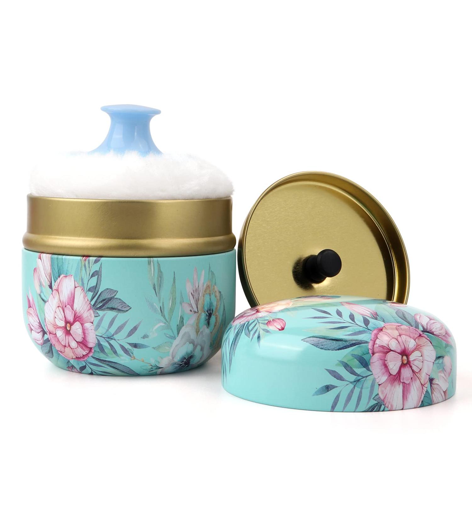 Buy Lionvison Baby Powder Can - Soft Body Powder Box Travel Container for Talc & Loose Powder (Green) - Ideal for Home & Travel - Buy Online on GoSupps.com