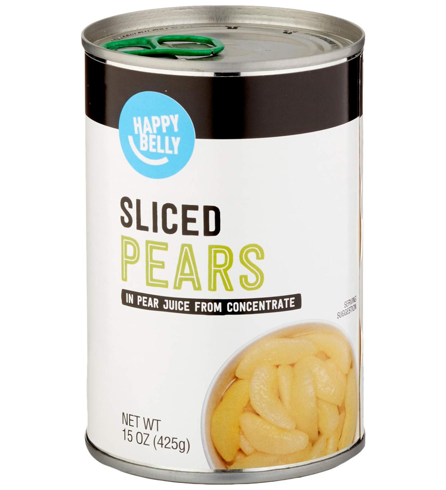 Happy Belly Sliced Pears in Juice From Concentrate 15 oz - Amazon Brand - Buy Online on GoSupps.com