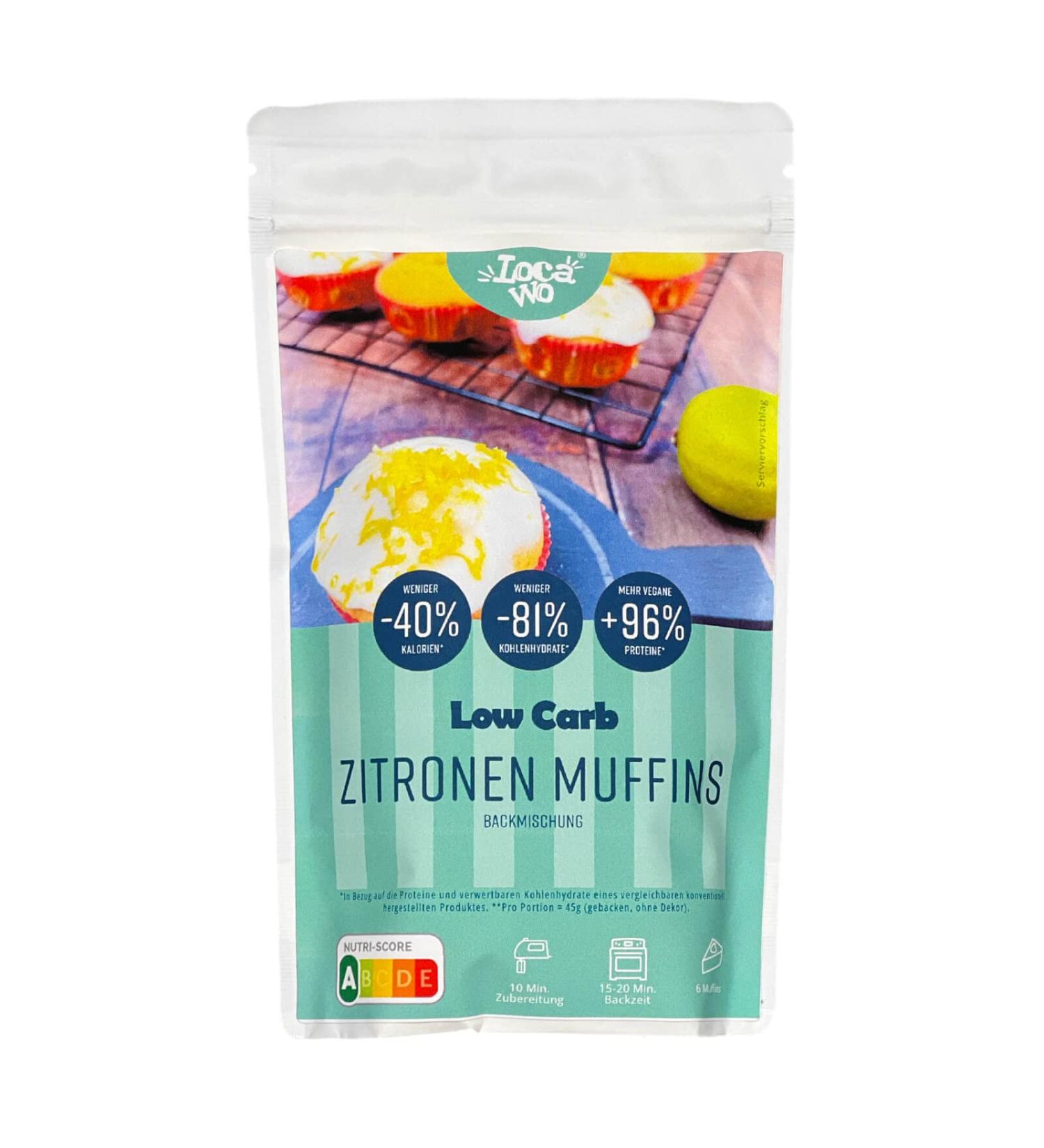 Locawo Low Carb Lemon Muffins Baking Mix | 81% Fewer Carbs 96% More Protein | Vegan & Wheat Flavor Delight - Buy Online on GoSupps.com