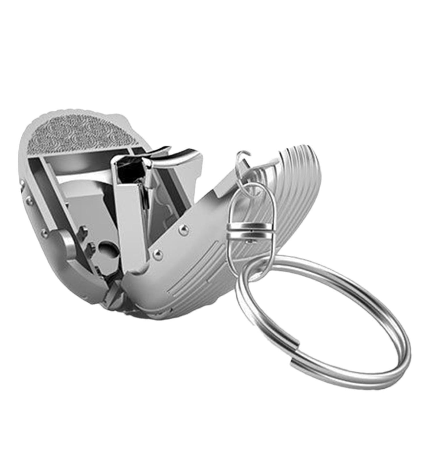 Keychain Nail Trimmer | Nail Cutting Clippers | Stainless Steel Nail Trimmer Travel Pocket Nail Cutter Nail Grooming Tool Miniature Nail Trimmer for Home and Travelling Silver - Buy Online on GoSupps.com
