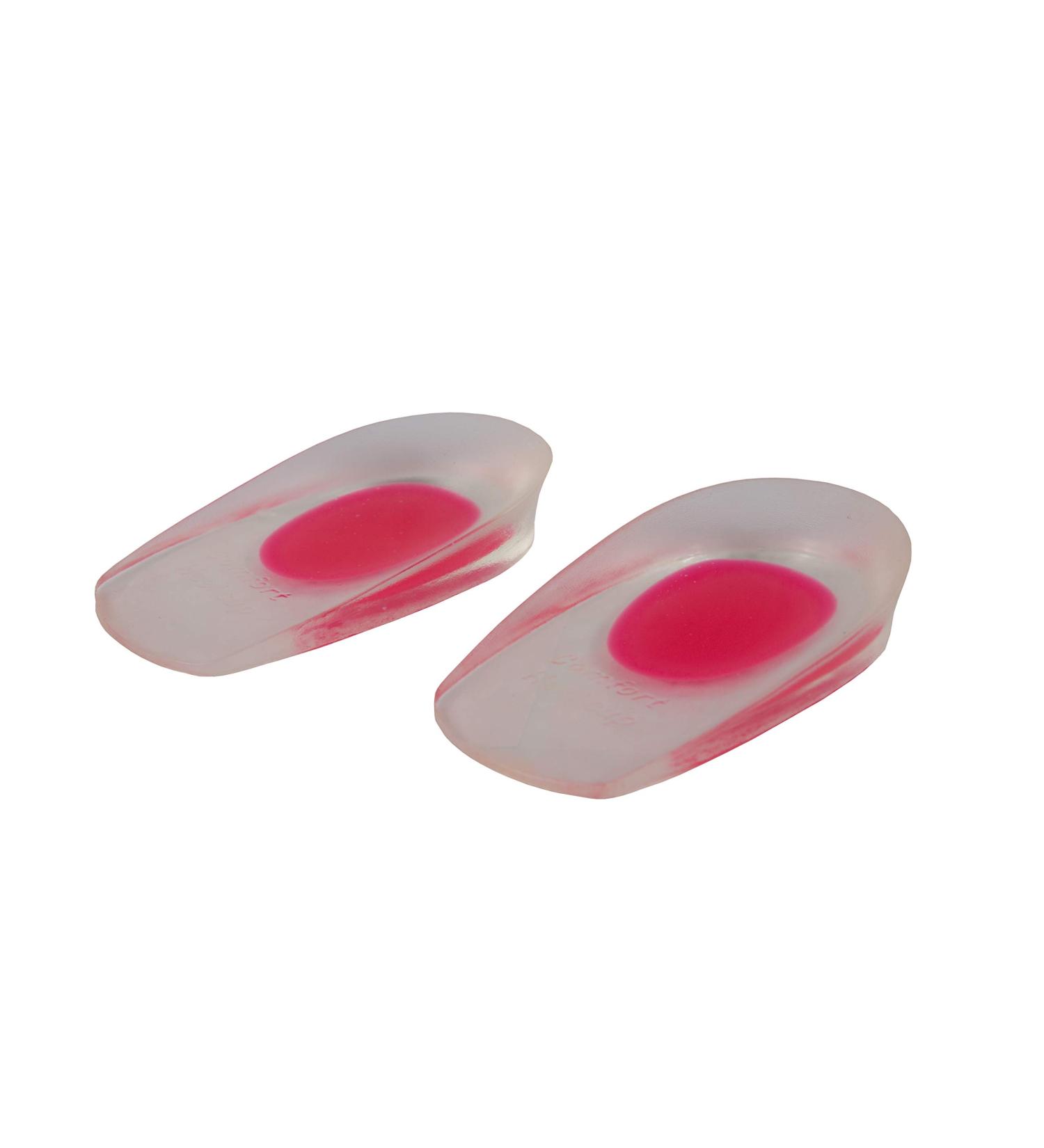 Pro11 Wellbeing Clear Orthotic Gel Heel Cups for Treatment of Plantar Fasciitis (4-7 Red) Pink 4/7 UK