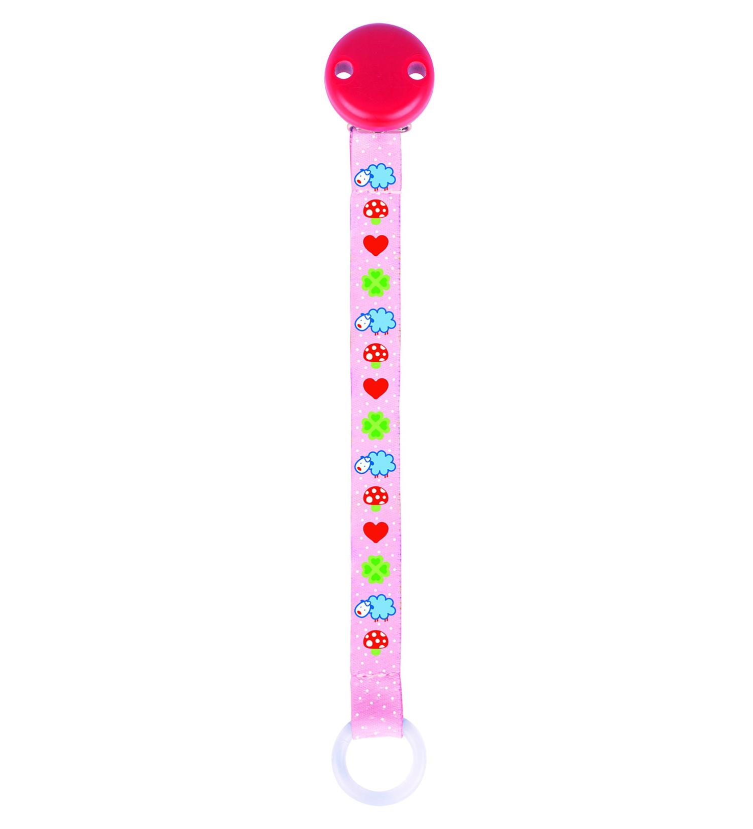 Heimess pacifier chain (sheep/pink)