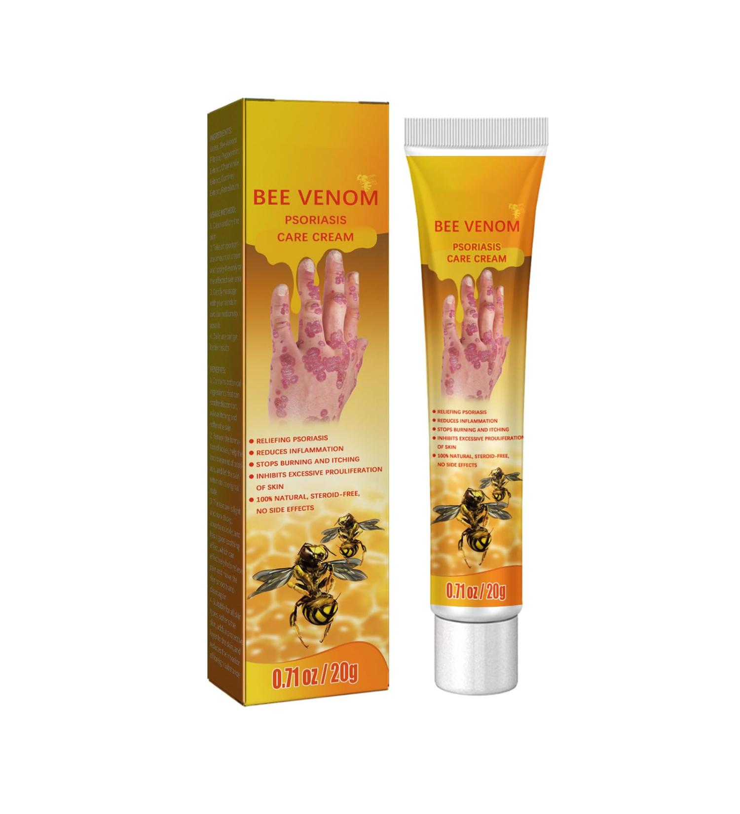 HEKEWER Youth Bee Venom Psoriasis Treatment Cream - Soothing Moisturizing Formula for All Skin Types - Buy Online on GoSupps.com