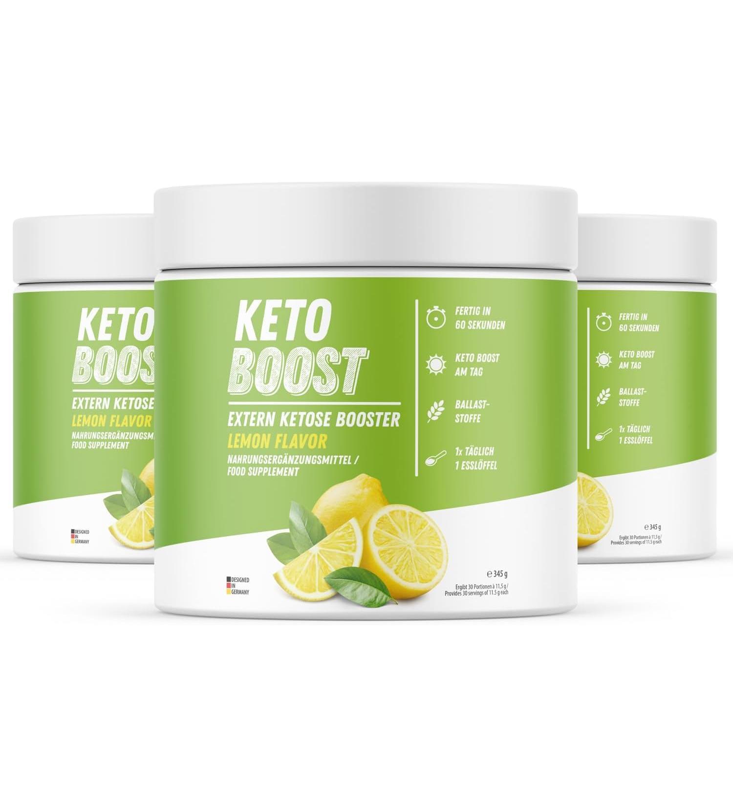 KETO BOOST Exogenous Ketone Powder Boost | Quick & easy your daily keto drink 30 servings per can 3x 3pcs.