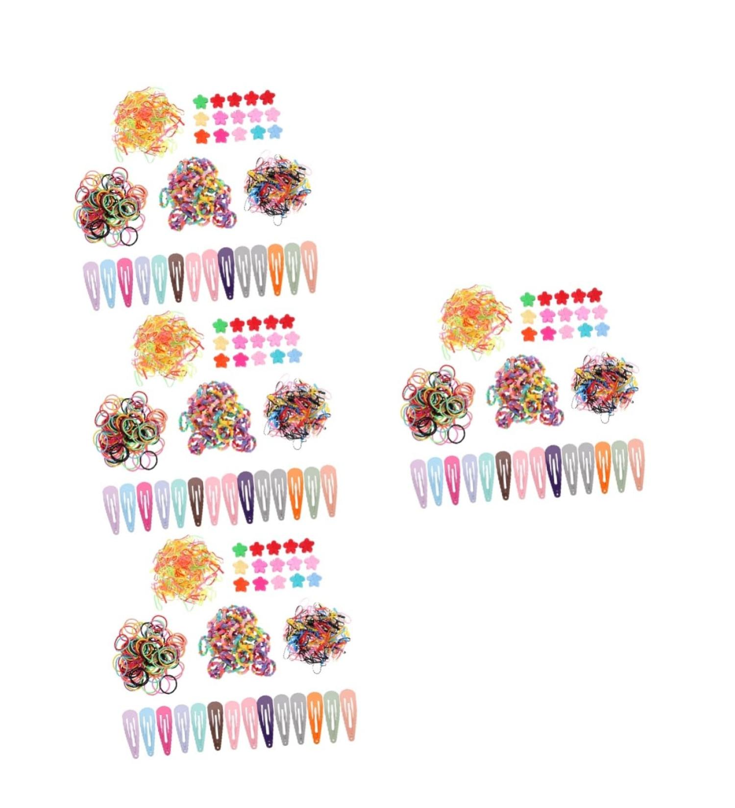 minkissy 4 Sets Children's Headgear Tiny Hair Clips Kids Hair Accessory Kit Mini Hair Clamps Fashion Hair Clips Ponytail Holders Lovely Hair Rope Elasticity Rubber Band Bow Tie Girl Child - Buy Online on GoSupps.com