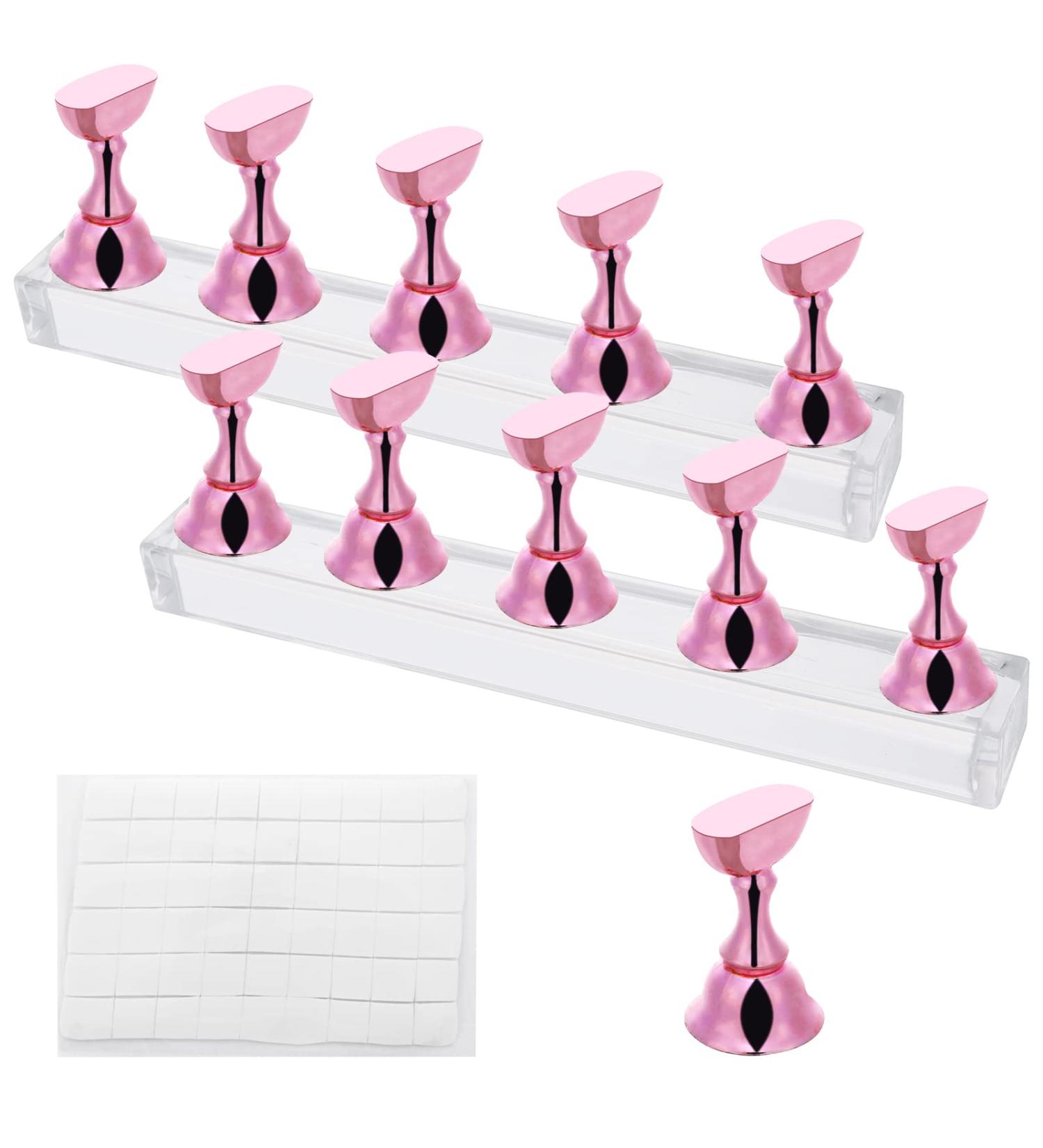 Lusofie 2 Set Nail Stand for Press On Nails - Magnetic Base for Painting, Display, and Practice - Salon and Home DIY - Buy Online on GoSupps.com