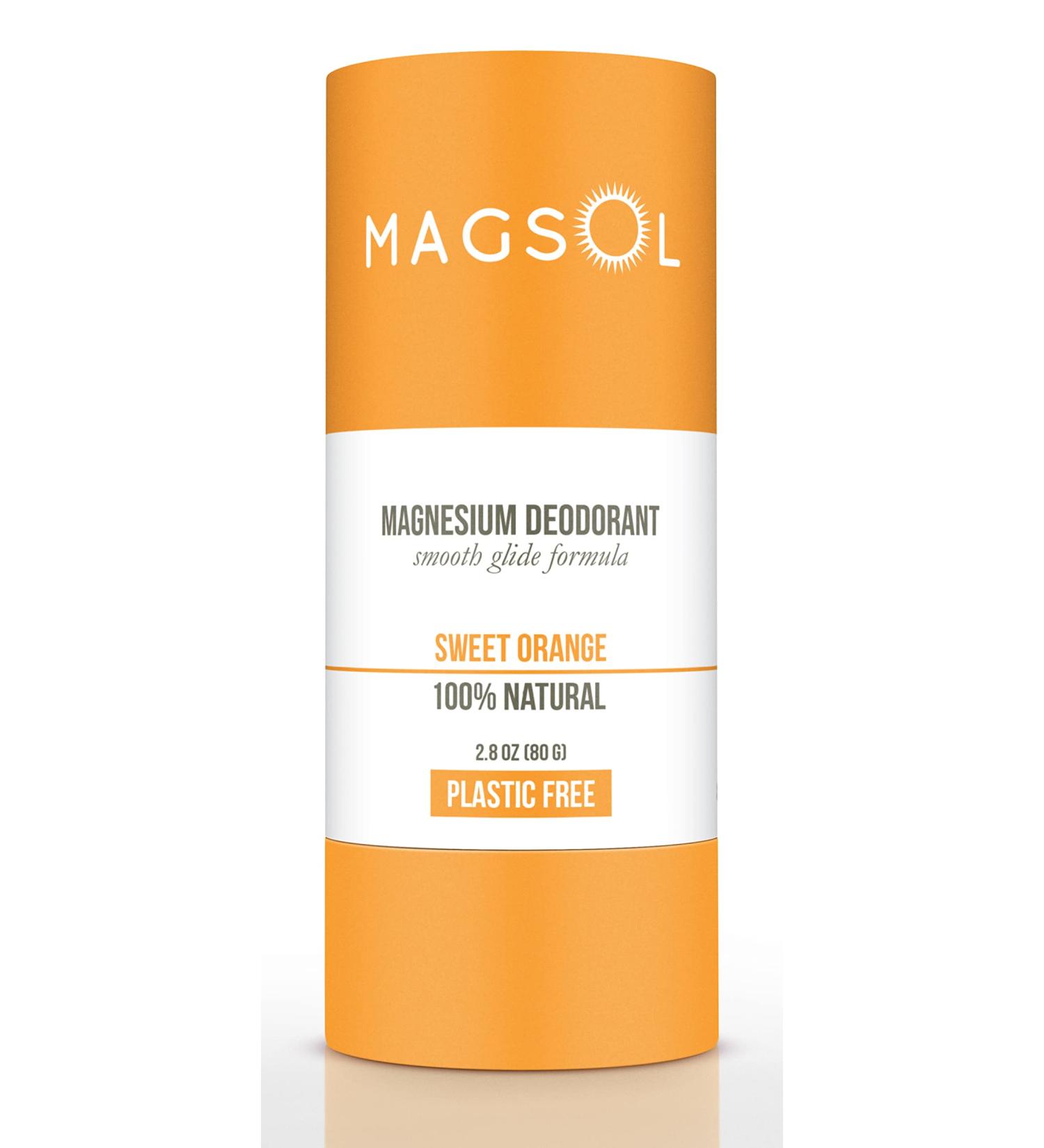 MAGSOL Plastic-Free Natural Deodorant for Women - 100% Aluminum Free Baking Soda Free Plastic Free - 2.8 oz Sweet Orange - Buy Online on GoSupps.com