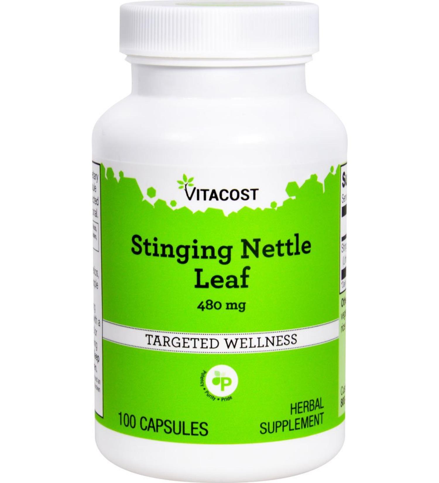 Vitacost Stinging Nettle Leaf -- 480 mg - 100 Capsules